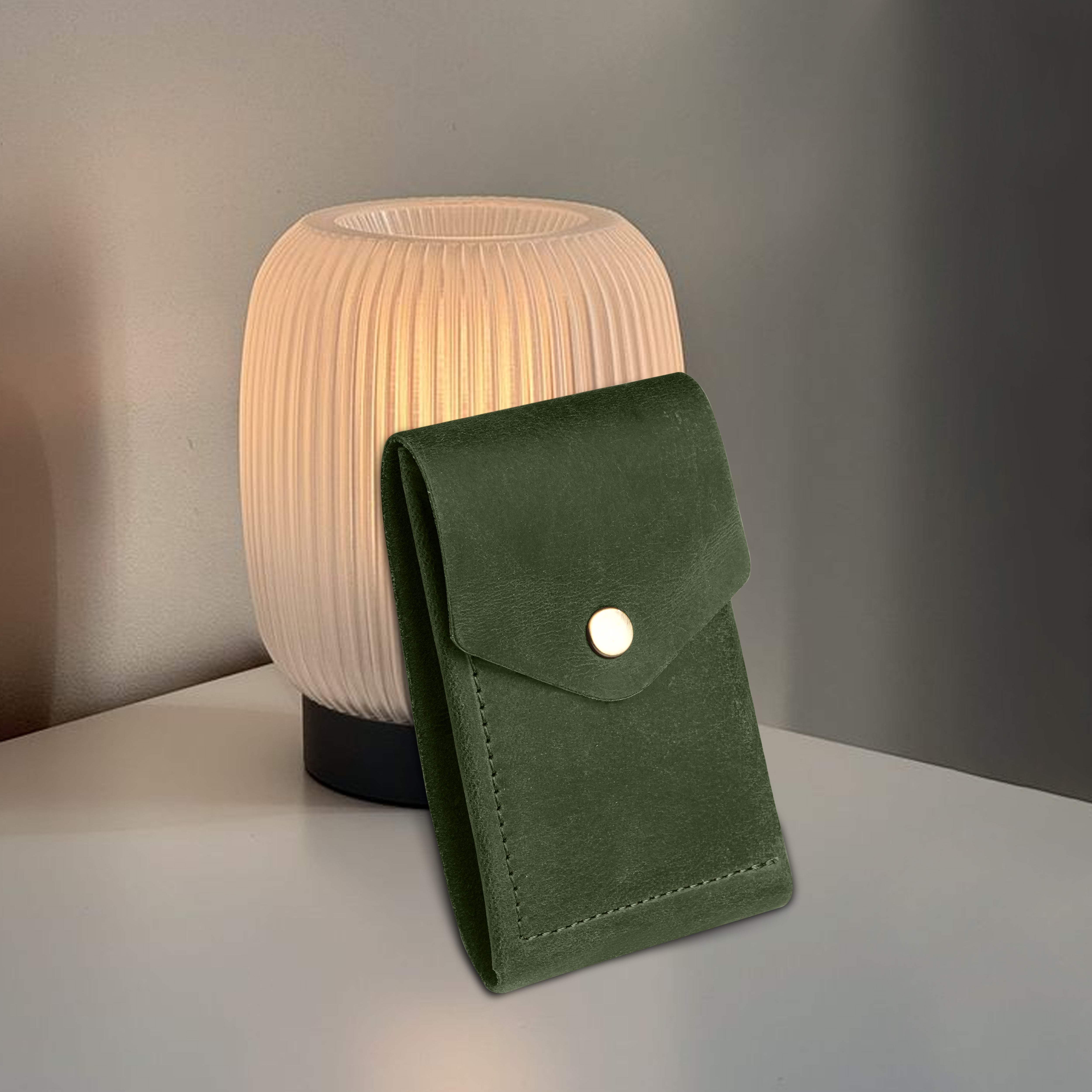 Flip Genuine Leather Wallet - Dark Green