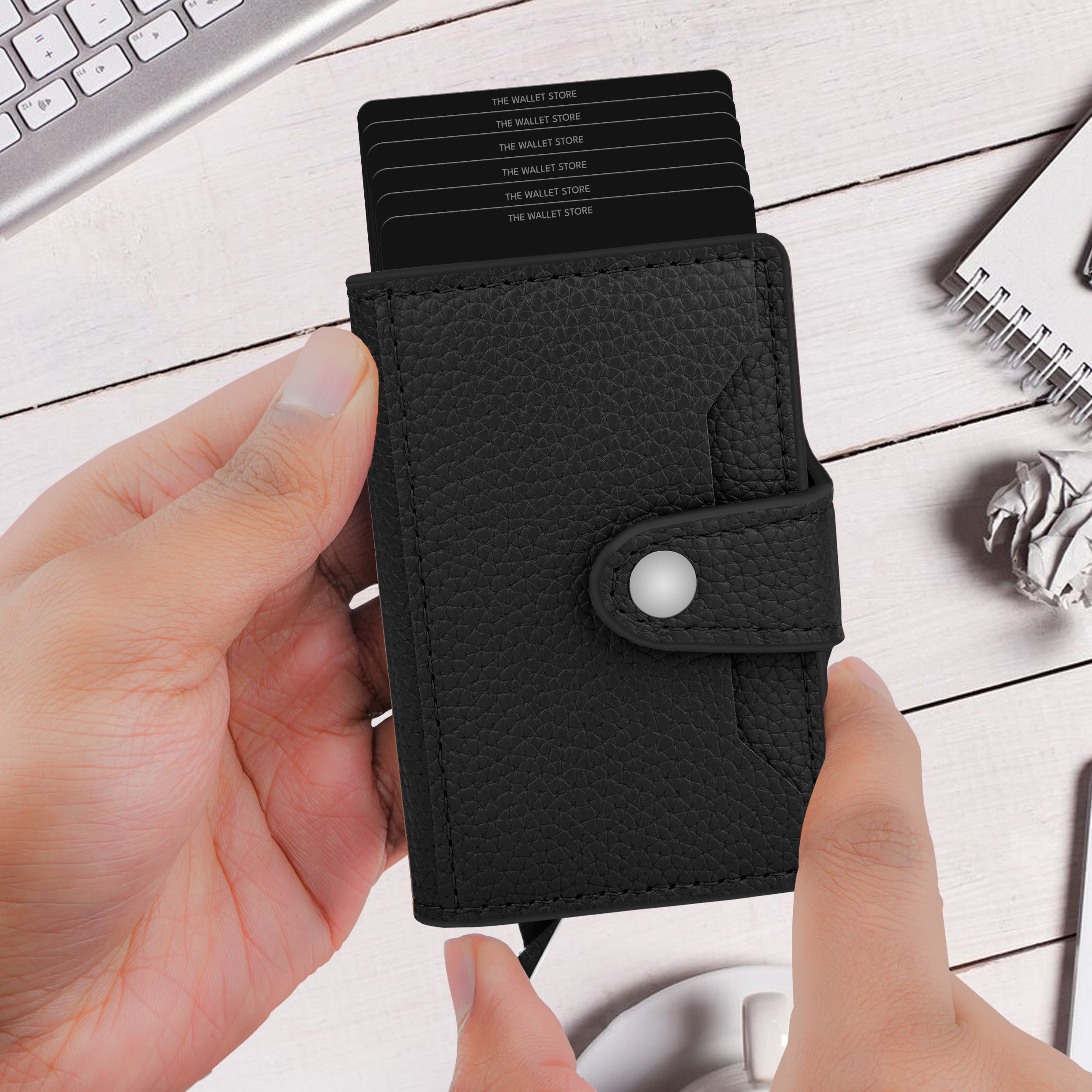 Stealth Shield RFID Protected Pop-Up Wallet Cardholder - Black