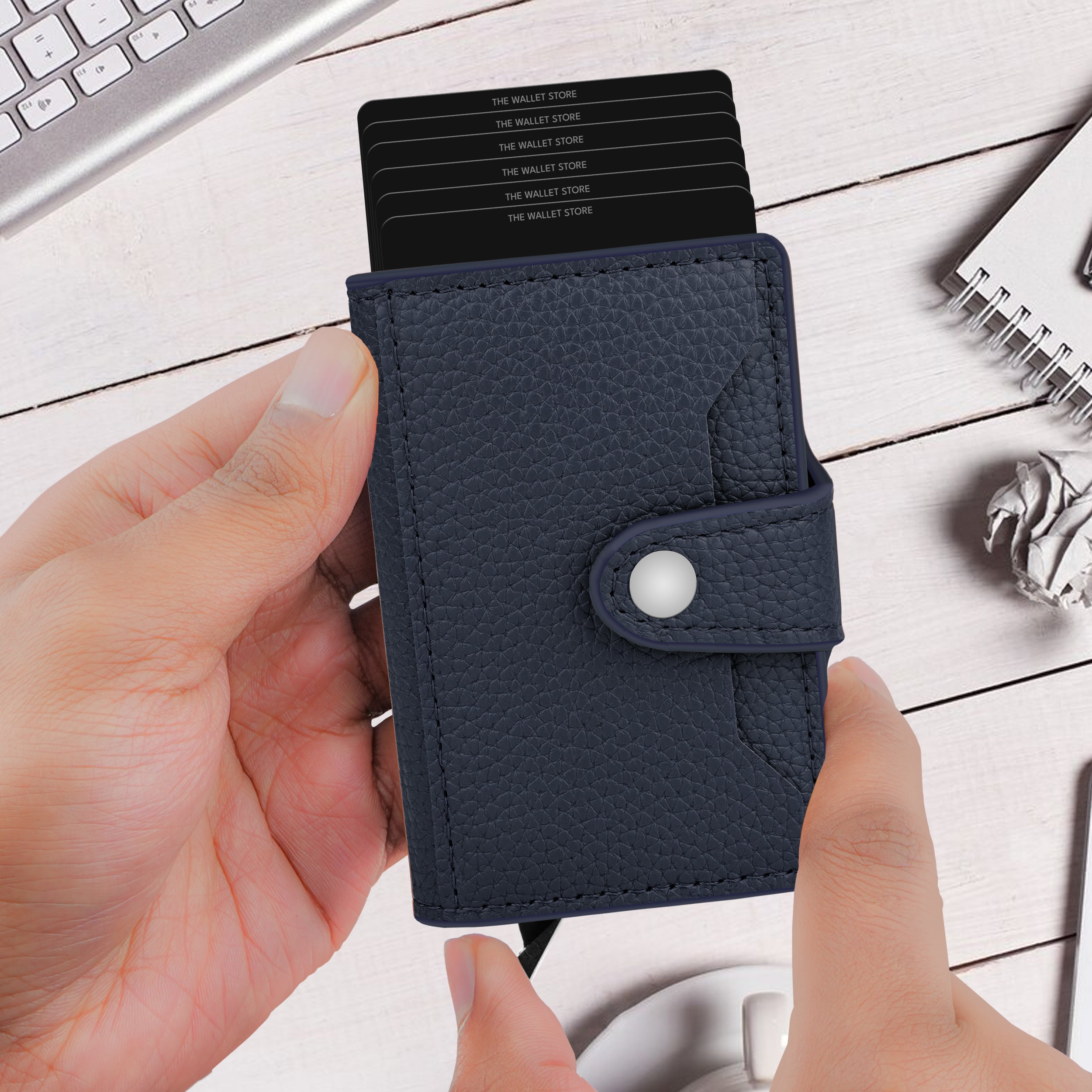 Stealth Shield RFID Protected Pop-Up Wallet Cardholder - Blue