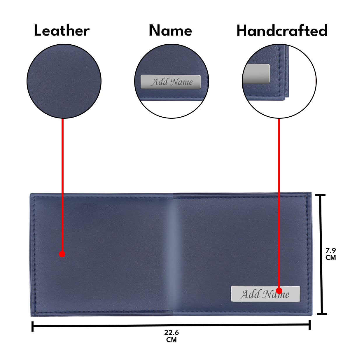 Personalized Solid Leather Wallet With Name For Men