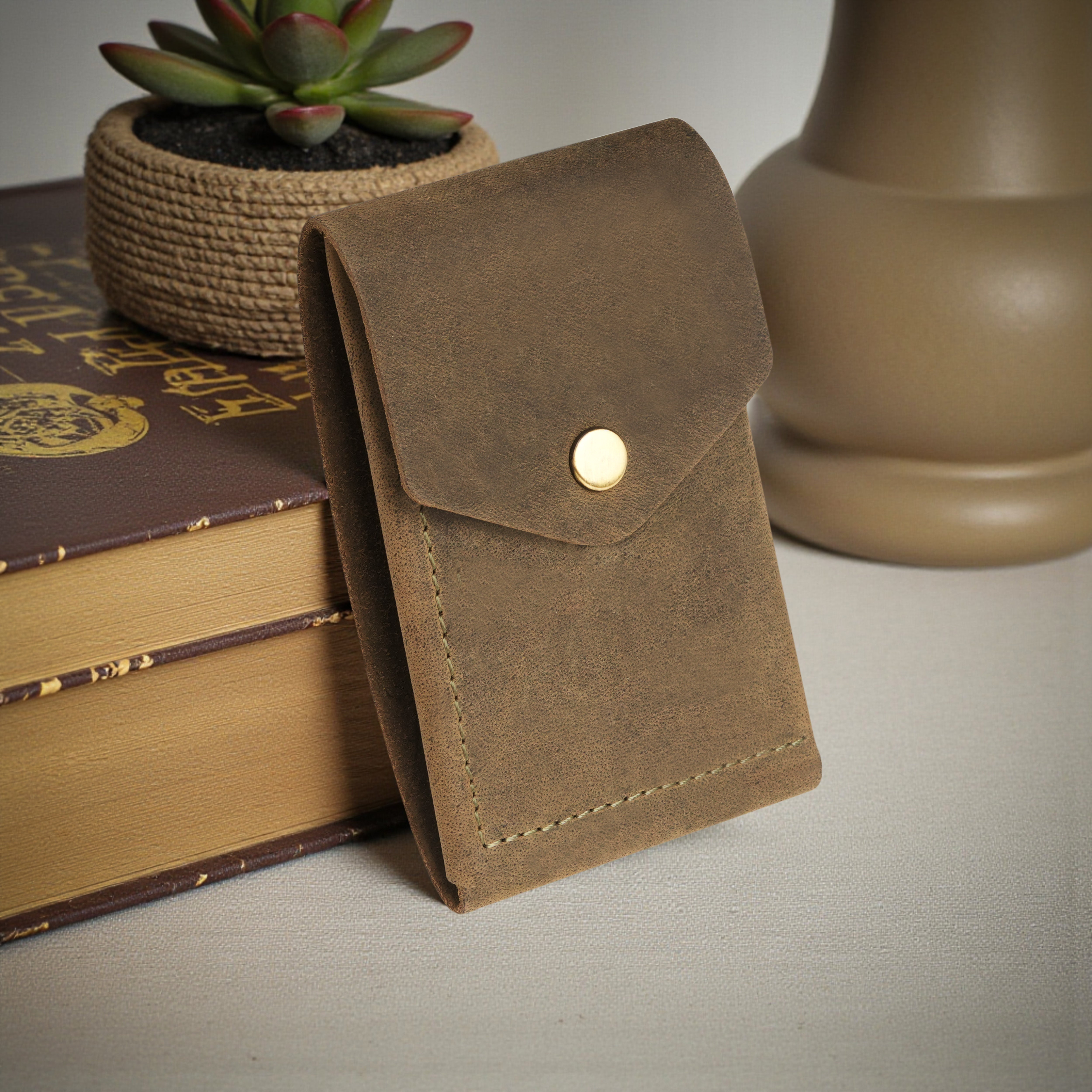 Flip Genuine Leather Wallet - Green