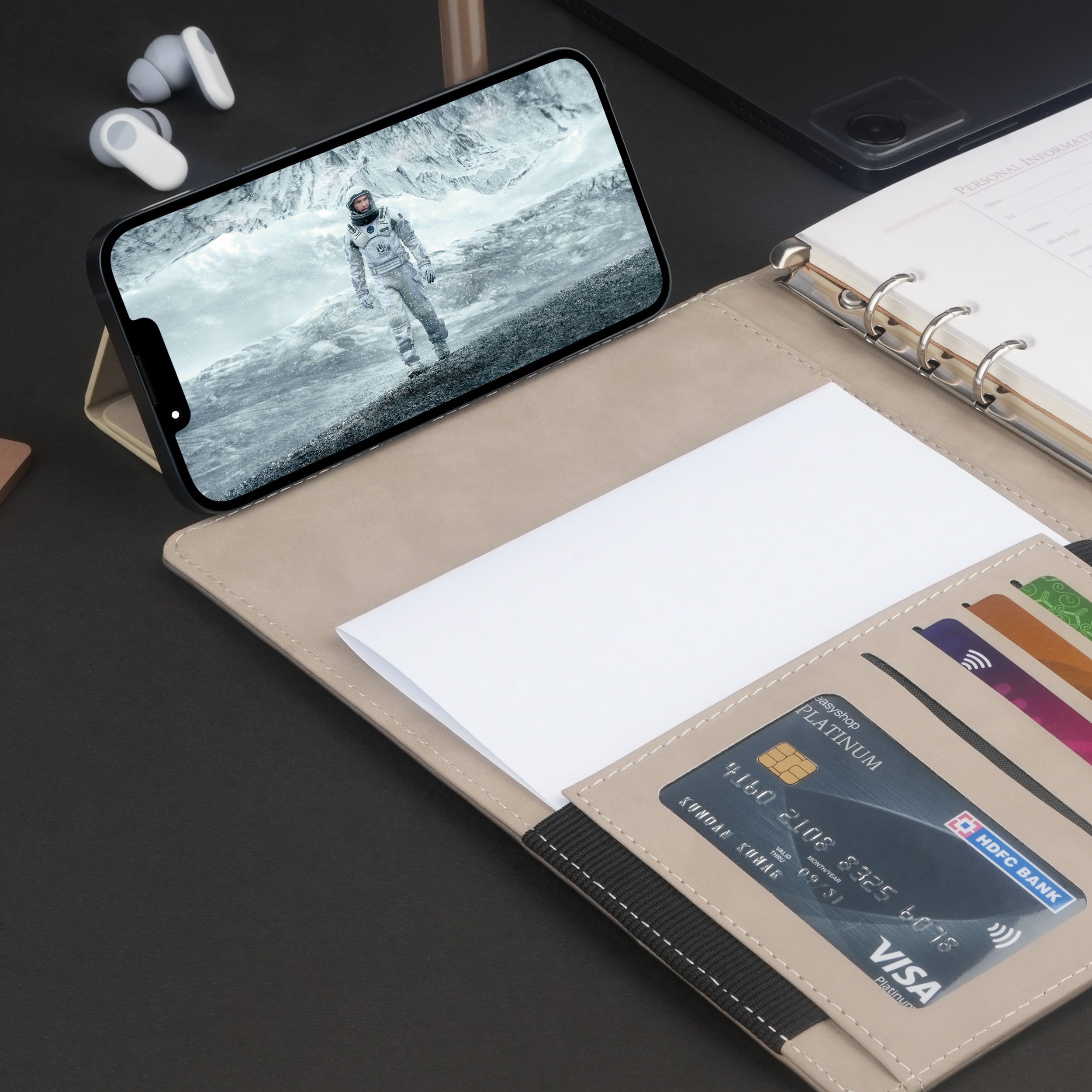 Personalized Power Scribe Diary & Pen Set With Inbuilt LED light & Wireless Charging