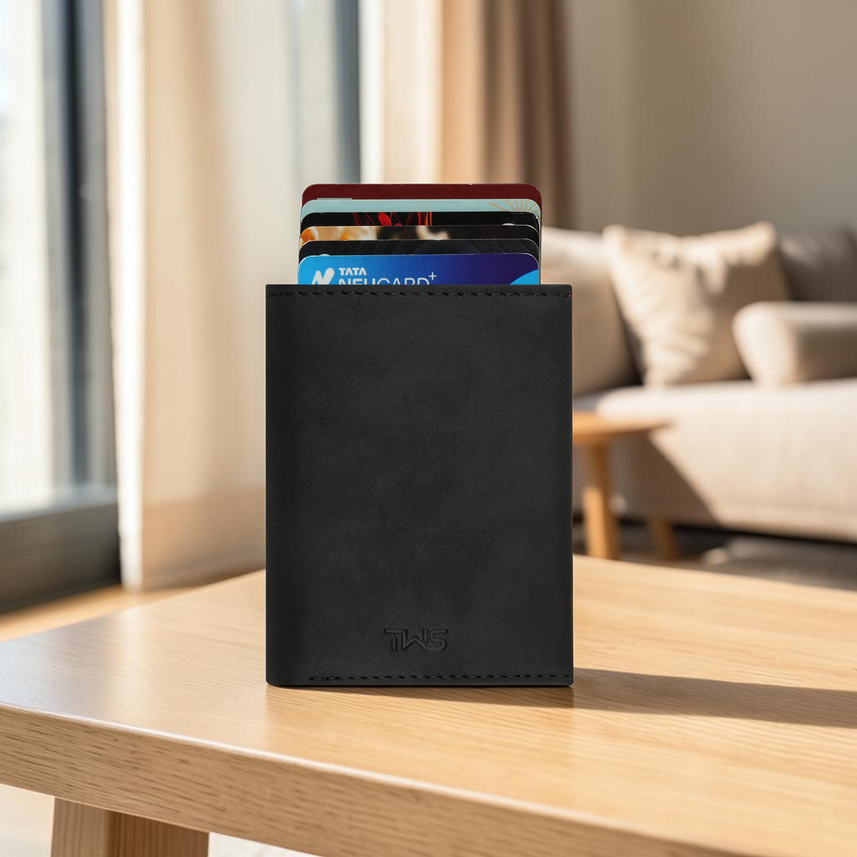 SlideX Neo RFID-Protected Dual Color Wallet Cardholder - Black & Red