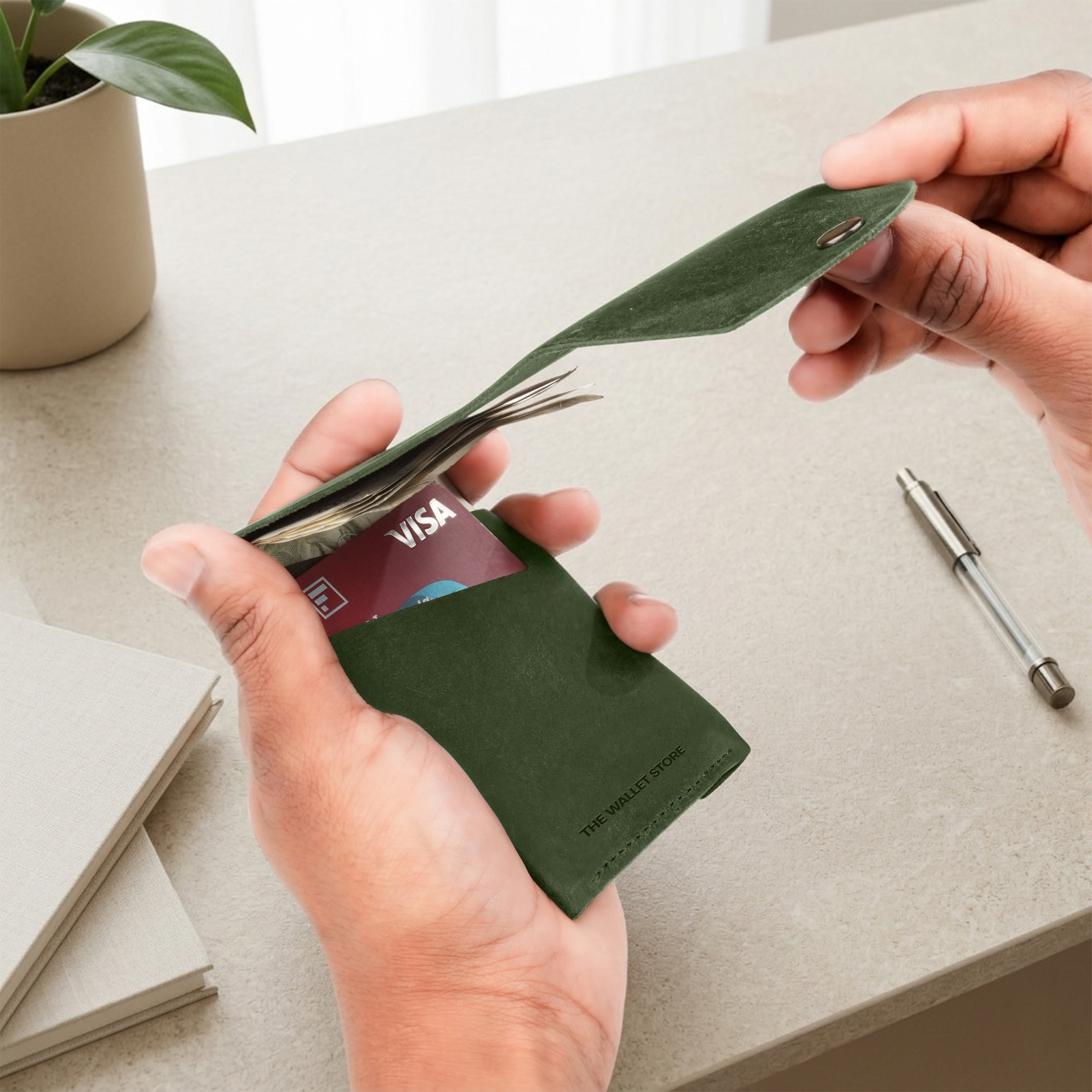 Flip 2.0 Genuine Leather Wallet - Dark Green