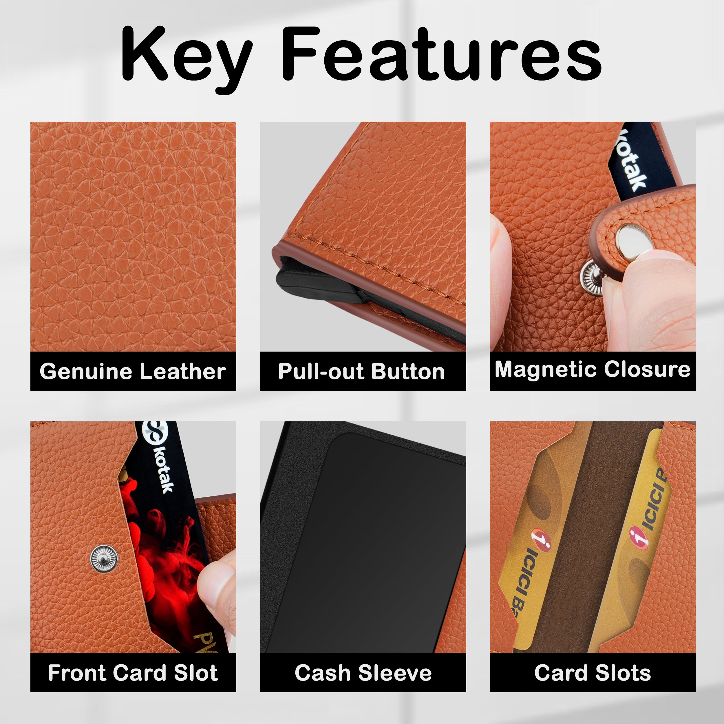Stealth Shield RFID Protected Pop-Up Wallet Cardholder - Tan