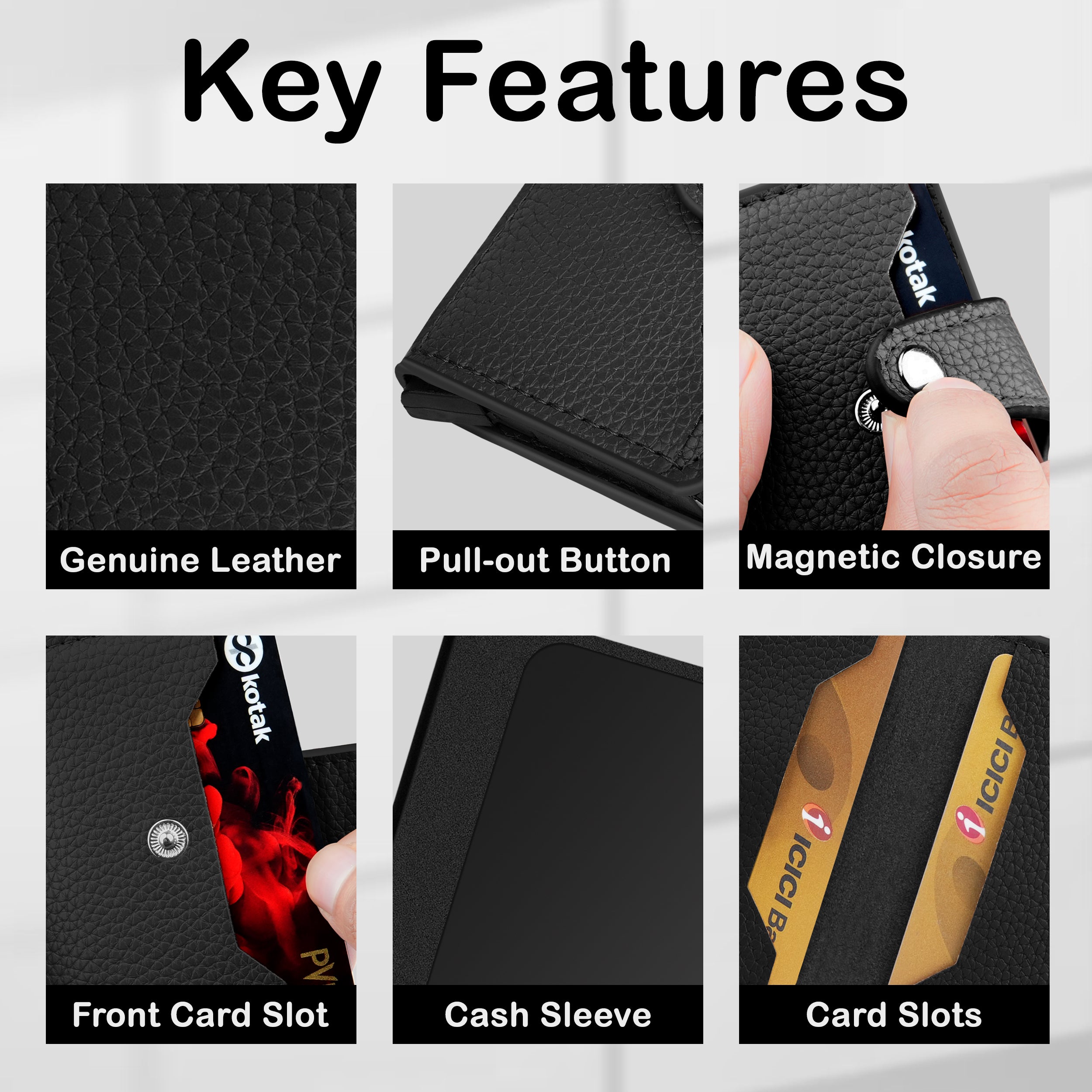 Stealth Shield RFID Protected Pop-Up Wallet Cardholder - Black