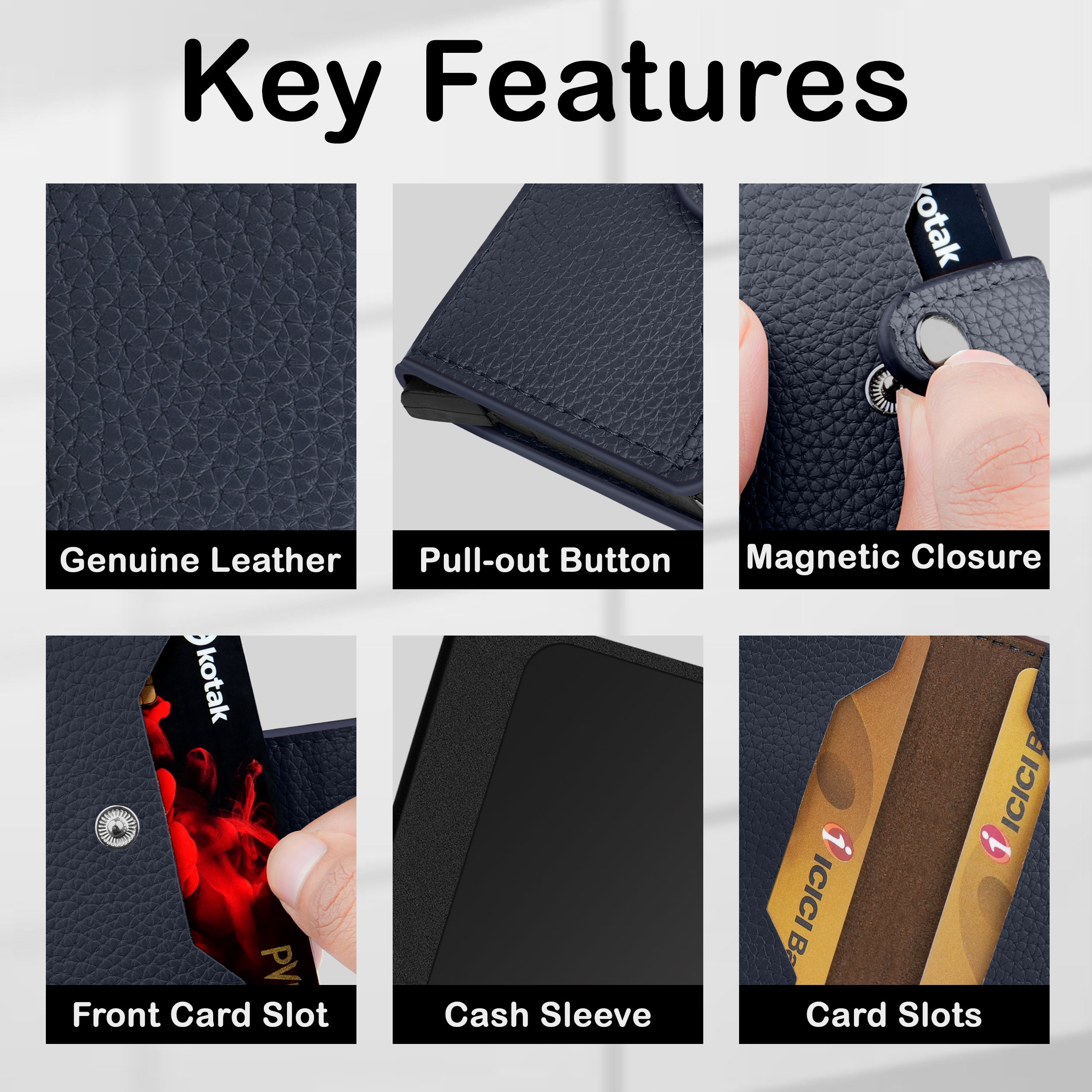 Stealth Shield RFID Protected Pop-Up Wallet Cardholder - Blue