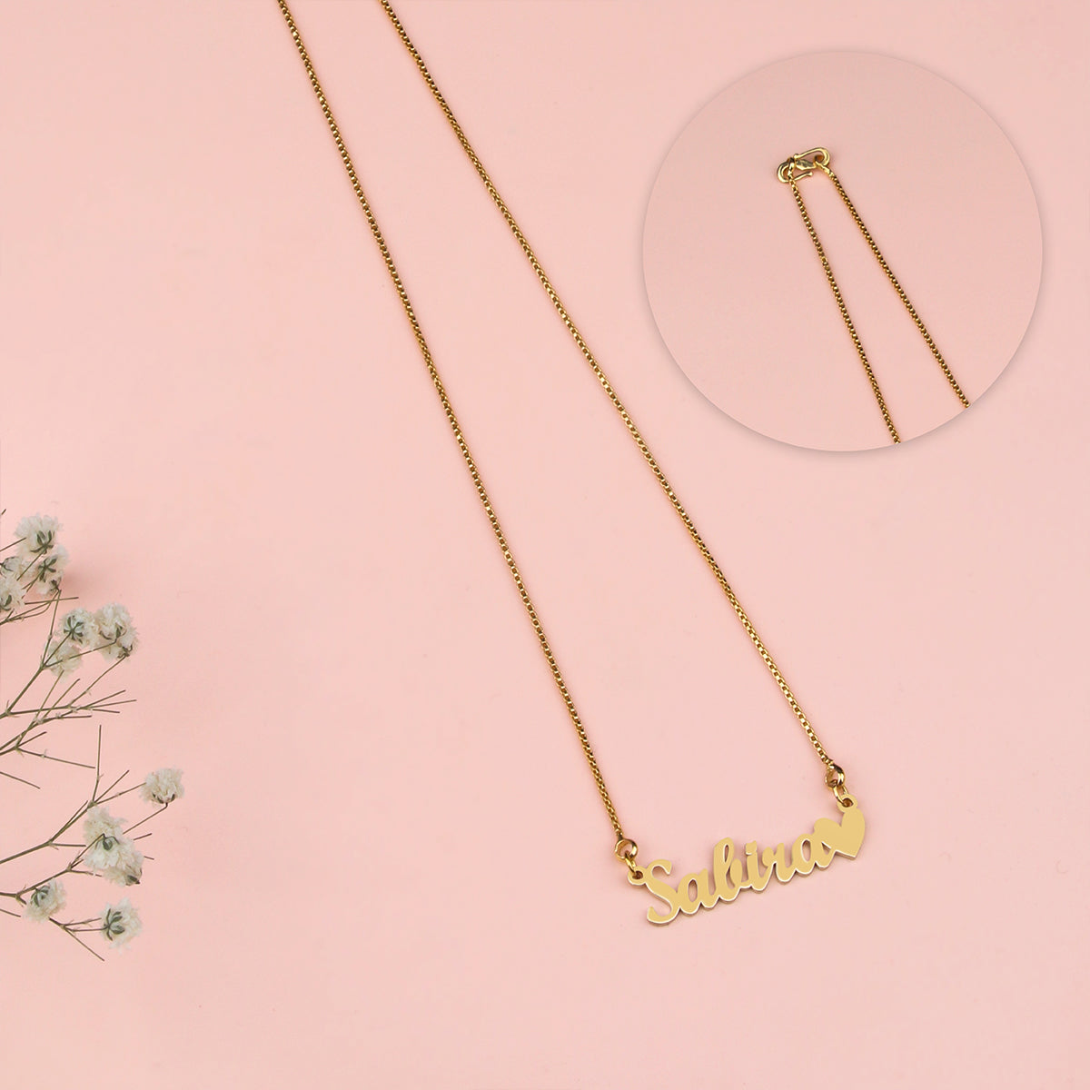 Small Heart Name Necklace