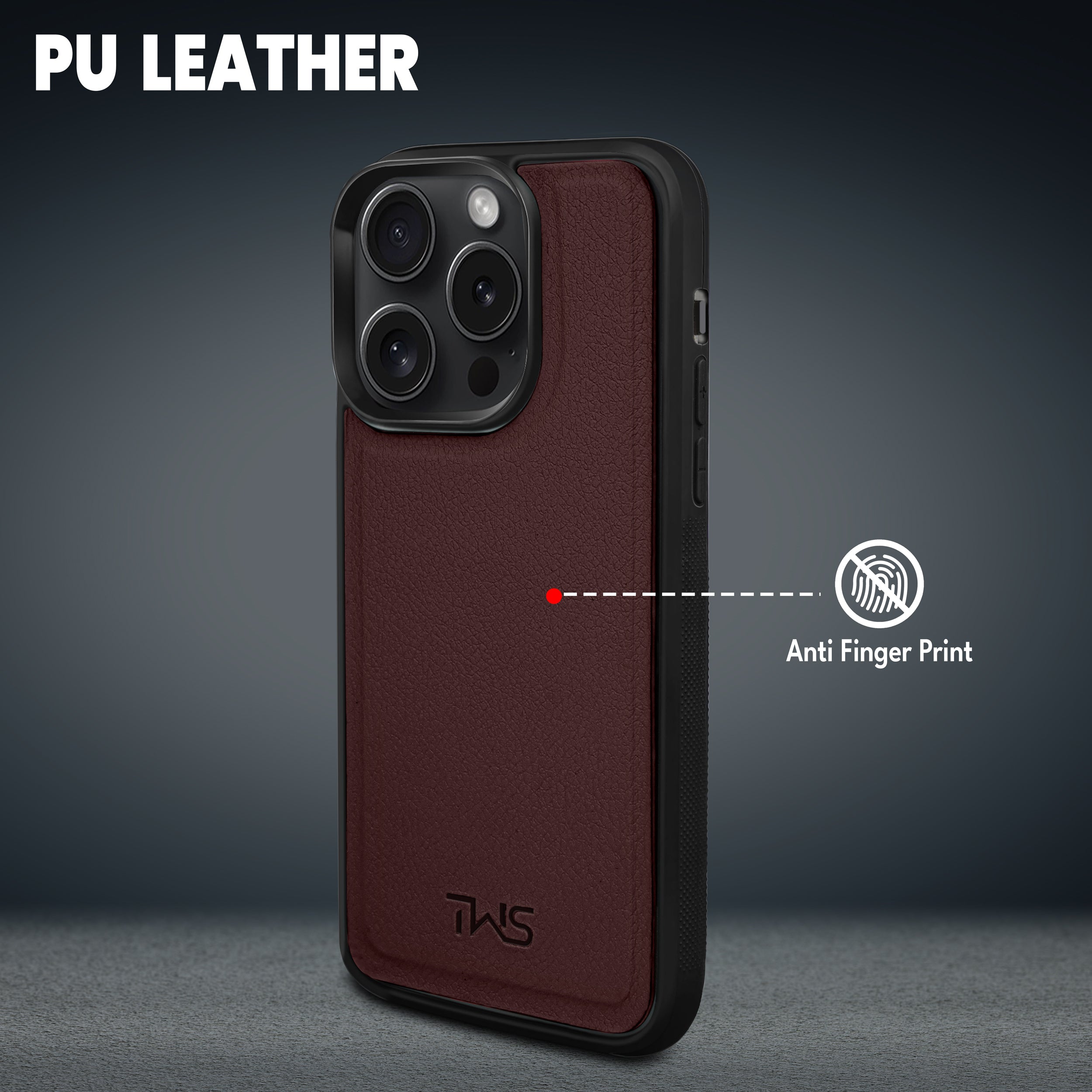 Premium Vegan Leather iPhone Case Cover- Brown