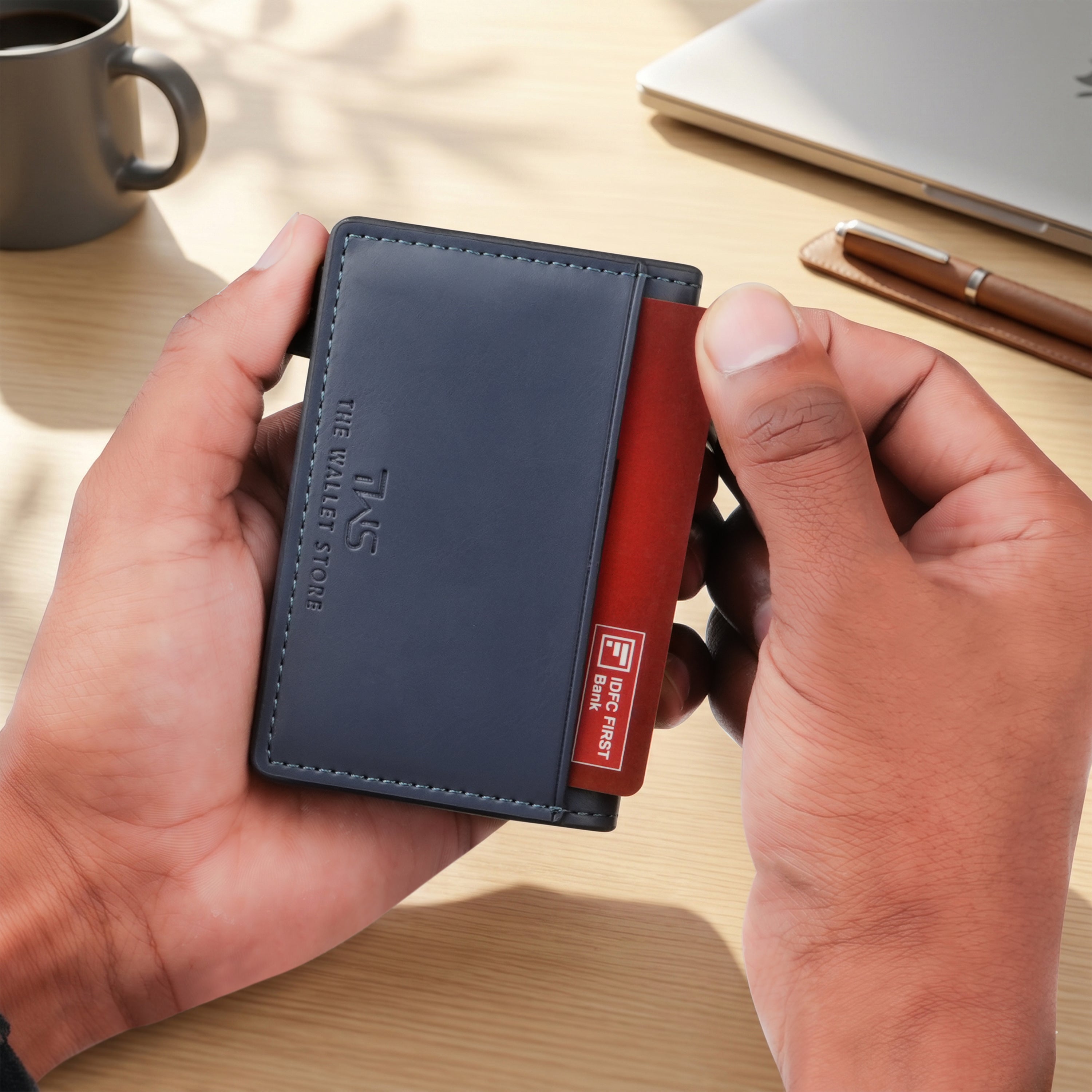 Aero Vault RFID Protected Pop-Up Cardholder - Blue
