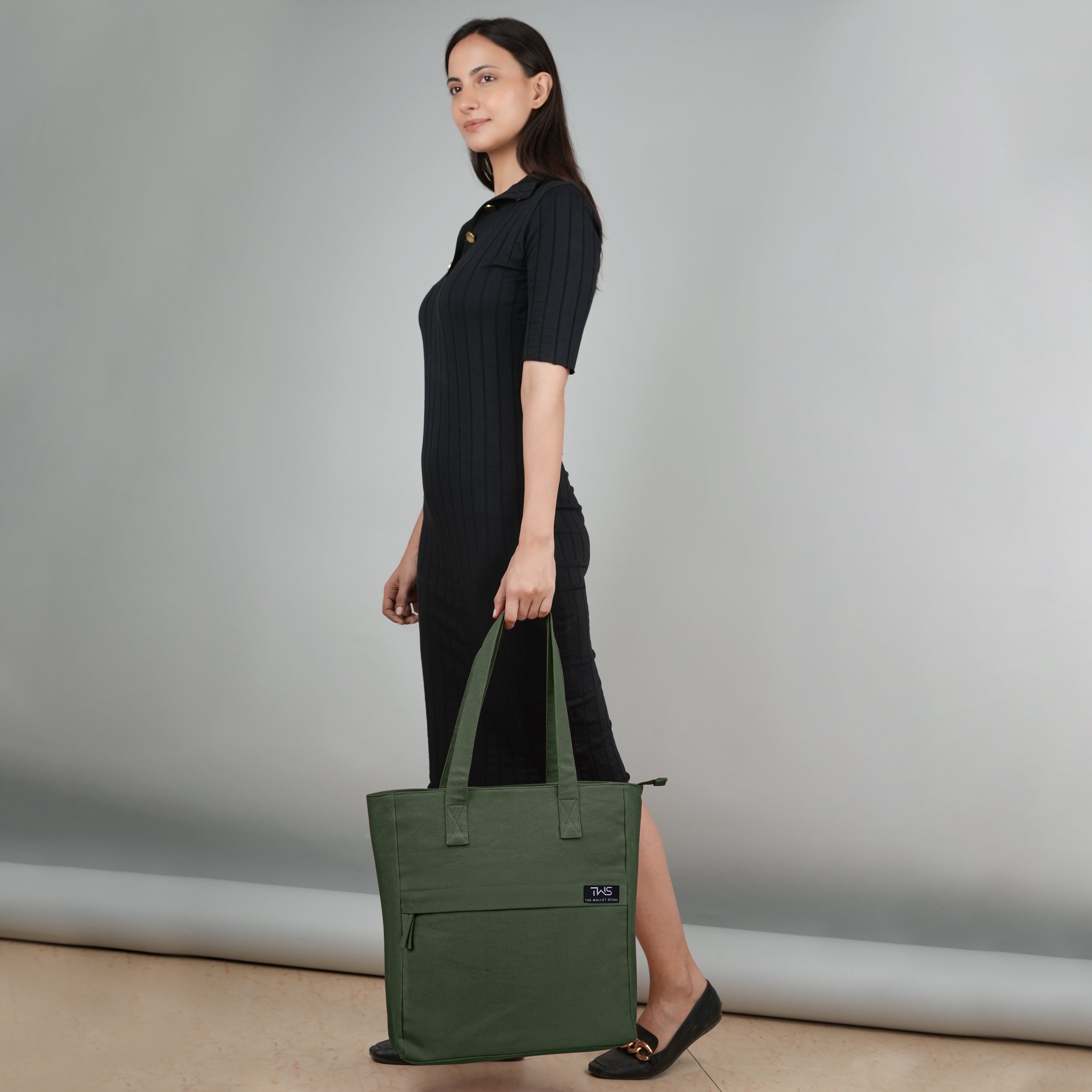 EVERYDAY VIBRANT CANVAS TOTE BAG - OLIVE