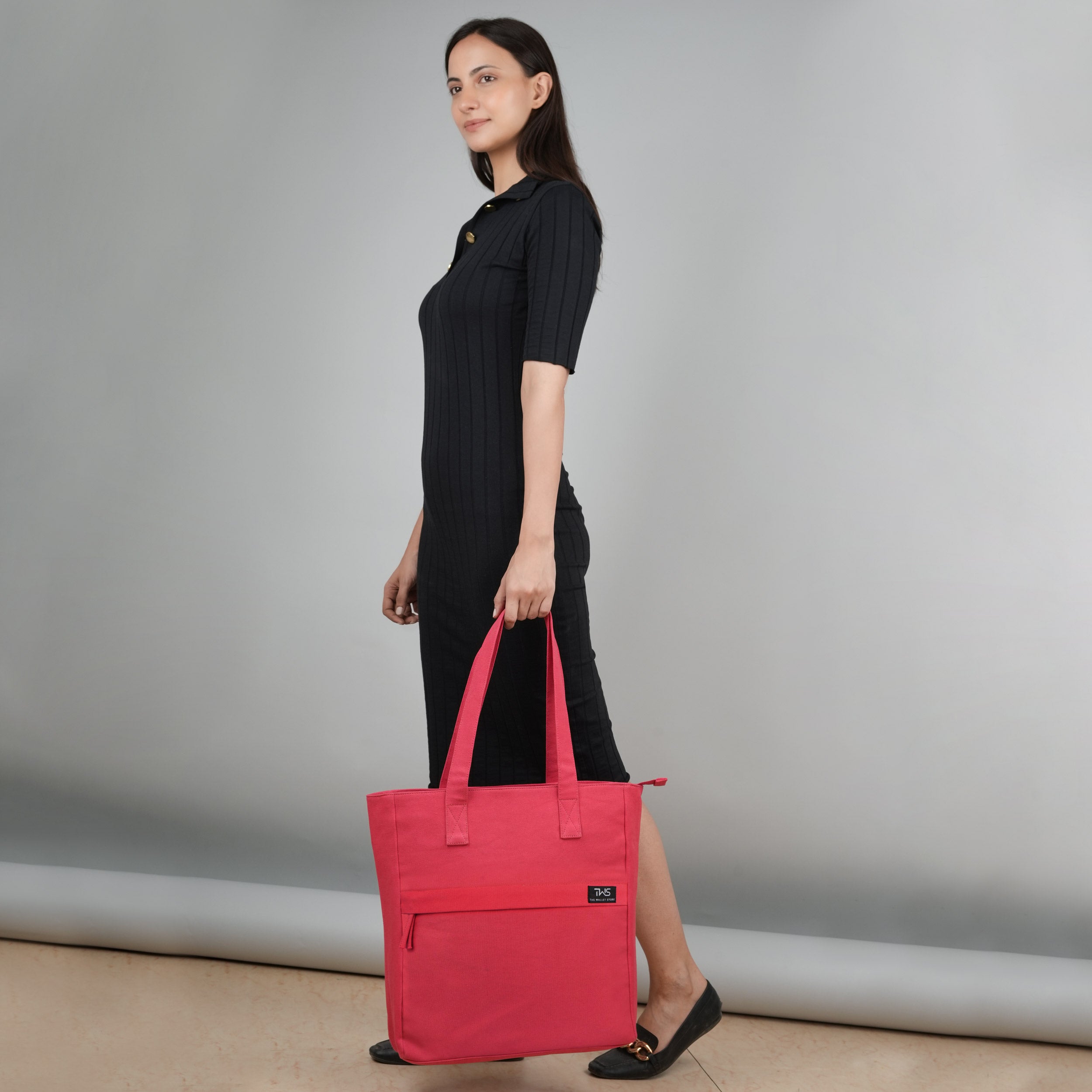 EVERYDAY VIBRANT CANVAS TOTE BAG - RED