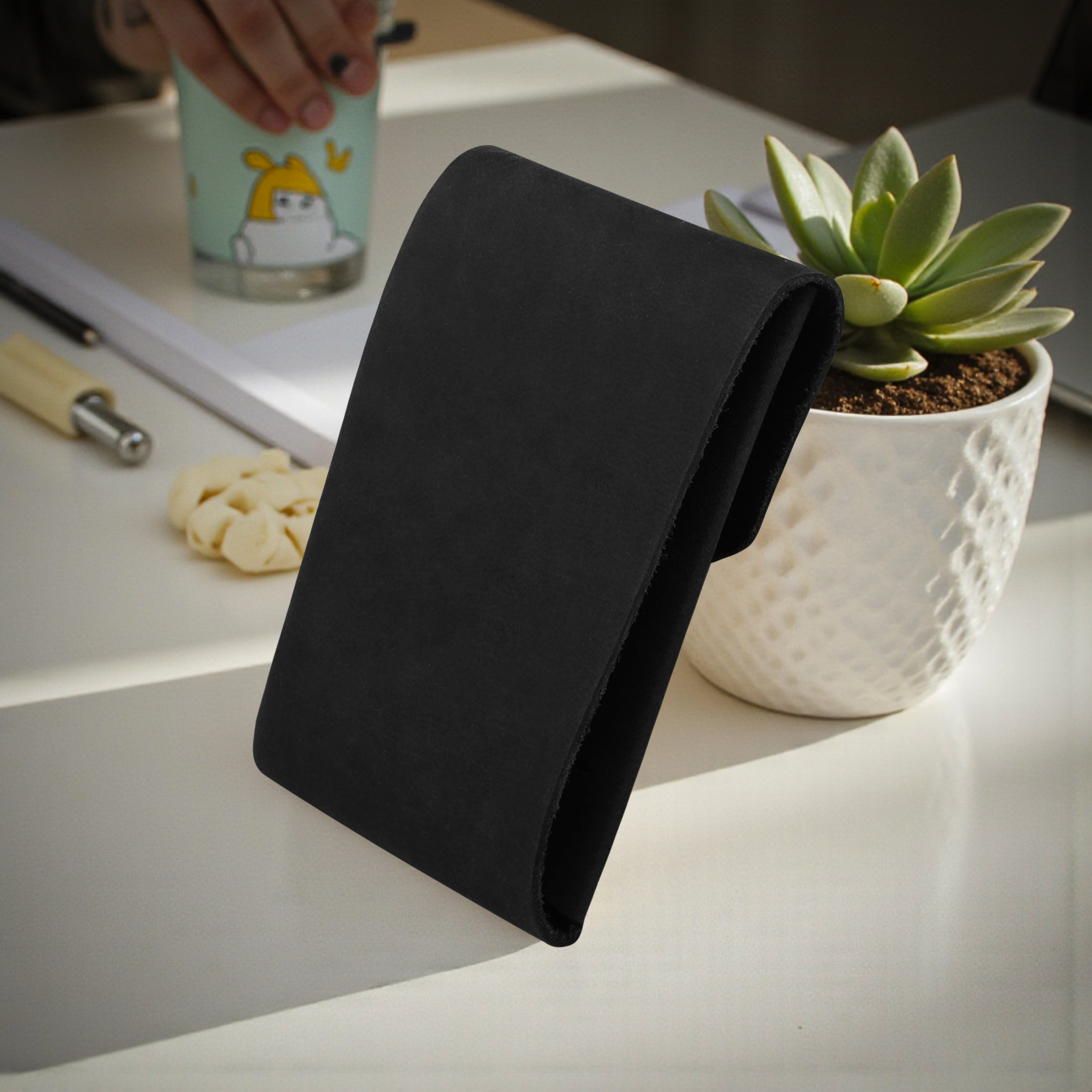 Flip Genuine Leather Wallet - Black