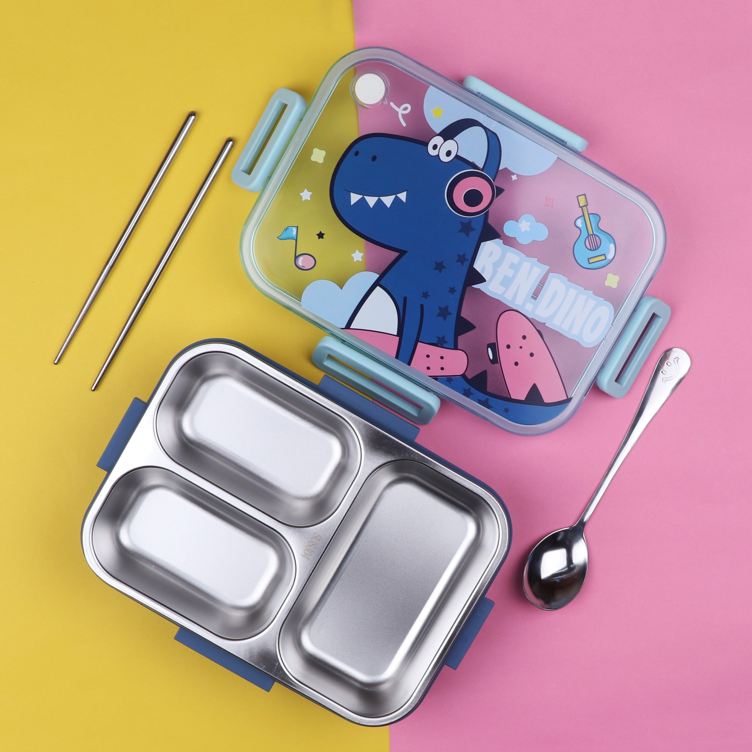 Toony Vacuum Insulated Lunch Box With Spoon & Chopsticks