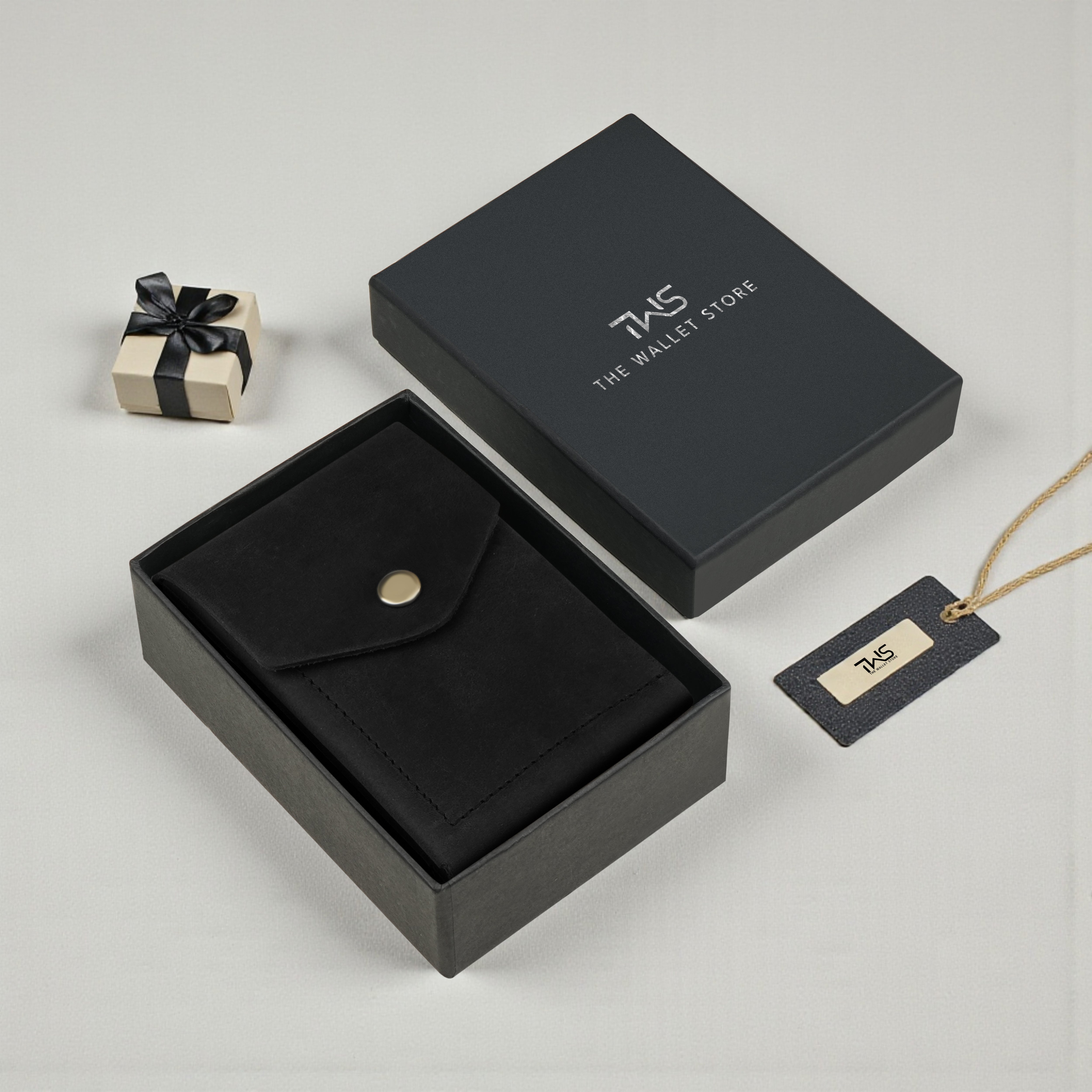 Flip Genuine Leather Wallet - Black