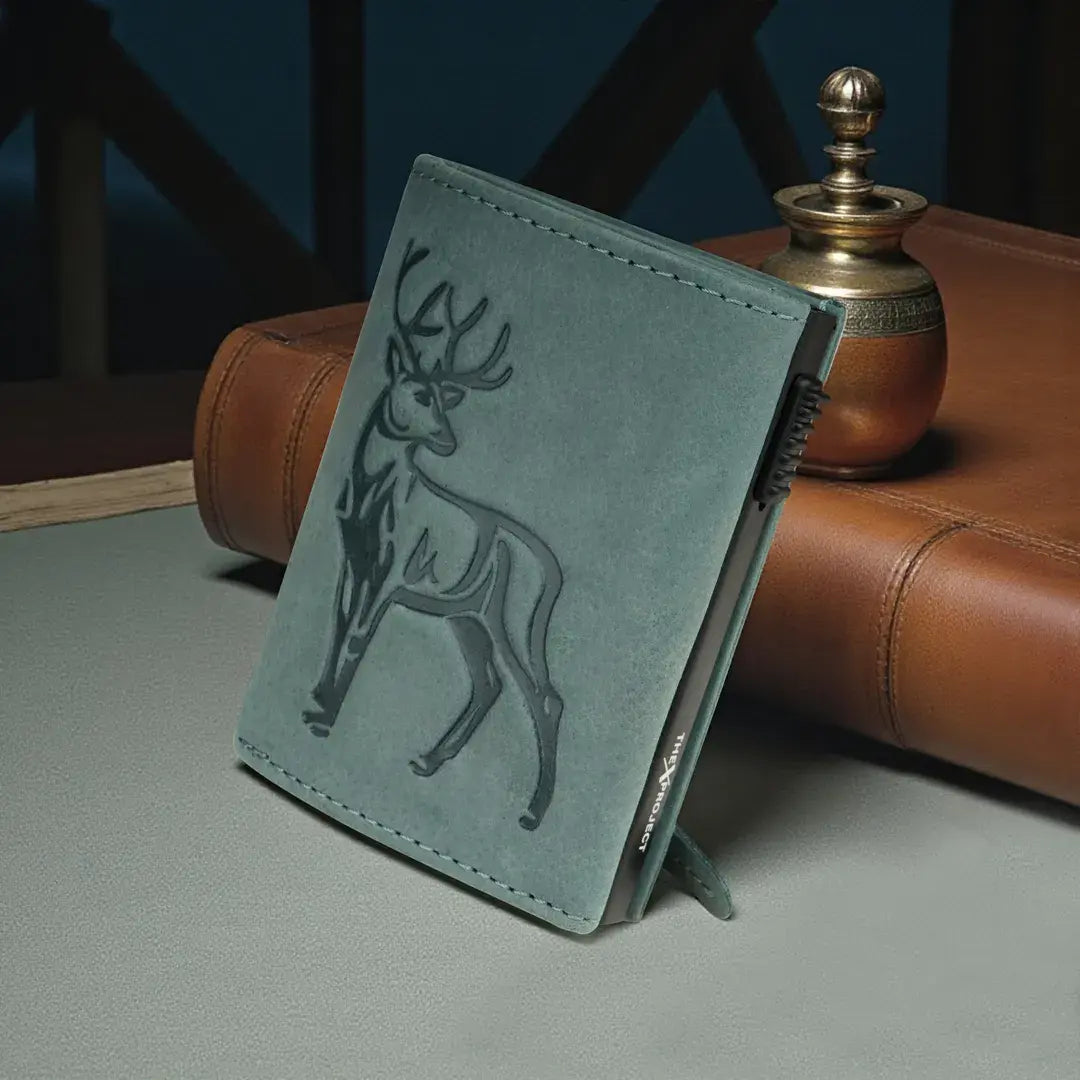 Premium Wildlife Series RFID-Protected Genuine Leather Wallet