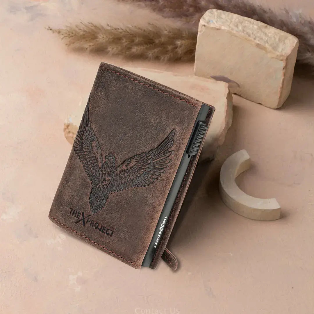 Premium Wildlife Series RFID-Protected Genuine Leather Wallet