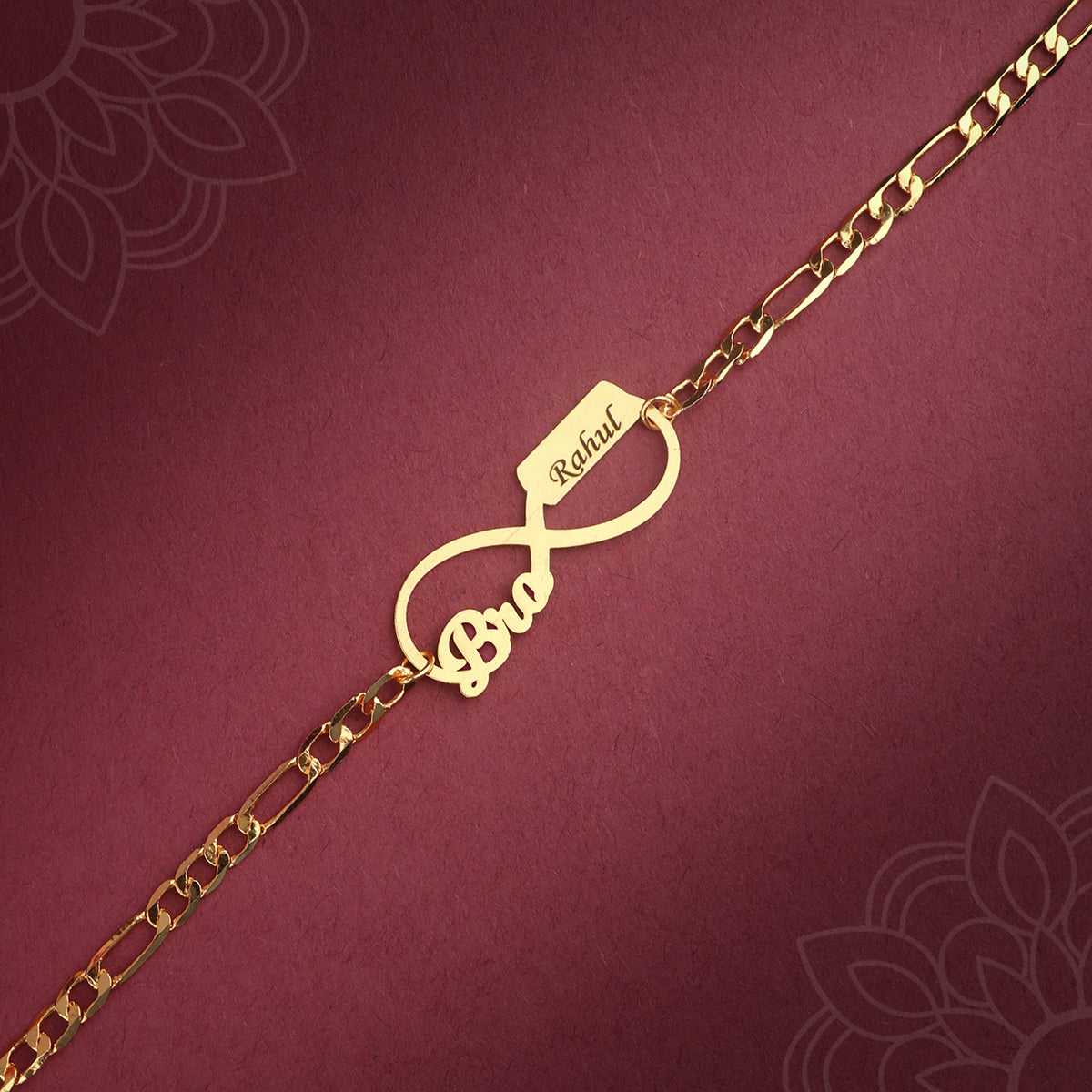 Personalized Metal Infinity Bro Rakhi With Name