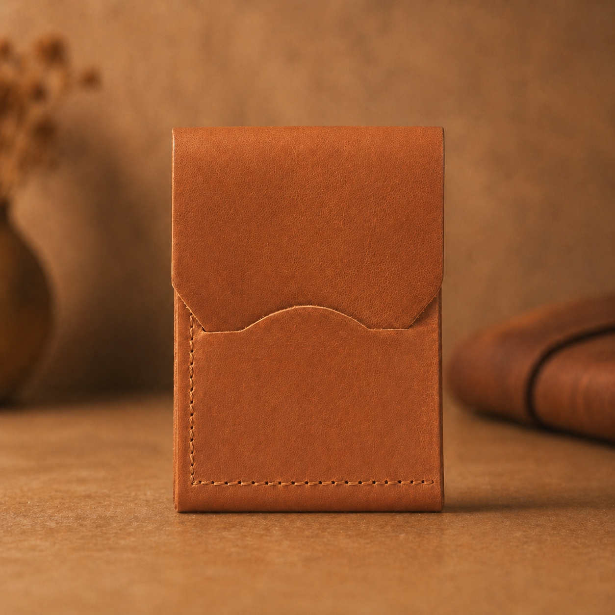 Urban Flip Genuine Leather Wallet - Tan