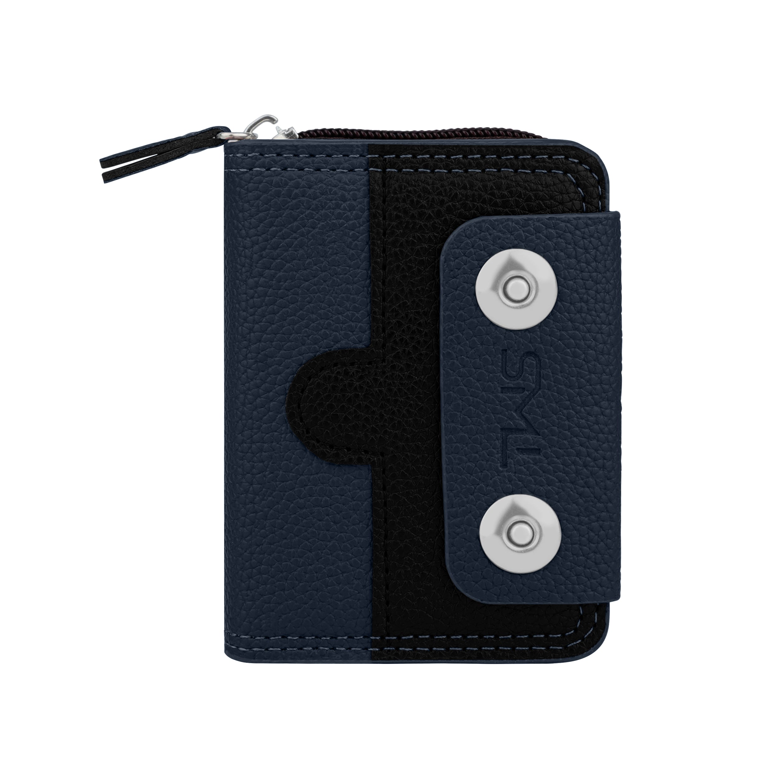 Bolt Lock Dual-Tone Wallet Cardholder