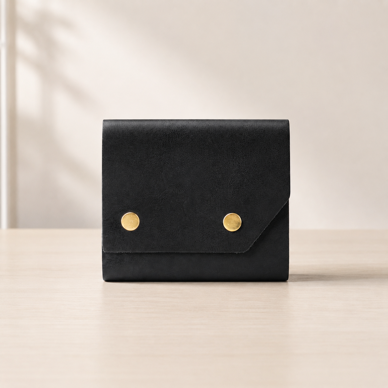 Snapper Minimalist Genuine Leather Wallet - Black