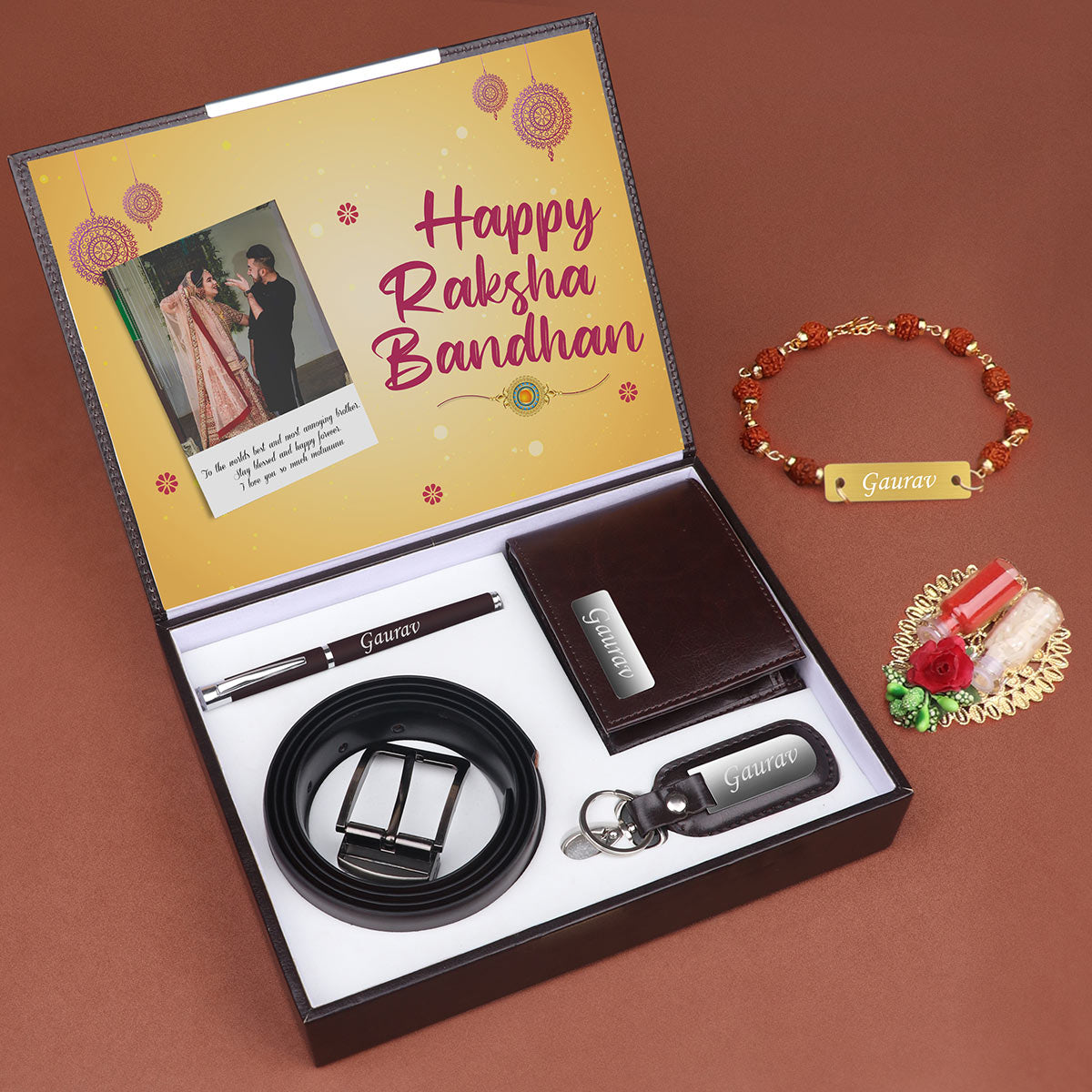 Personalized Multi-Utility Rakhi Gift Set