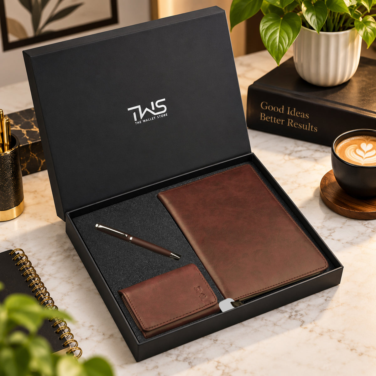 Maverick Signature Executive Gift Set - Brown