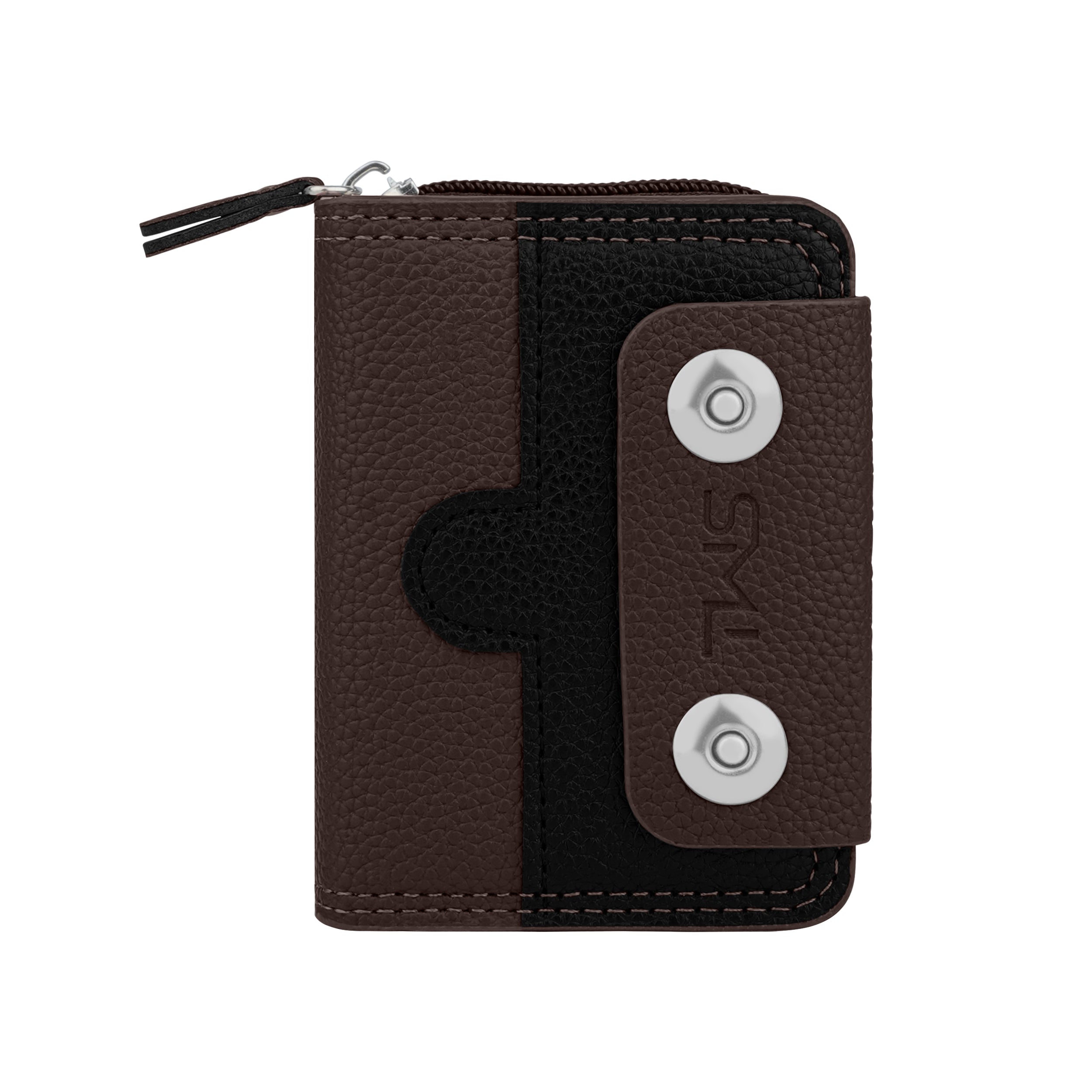 Bolt Lock Dual-Tone Wallet Cardholder