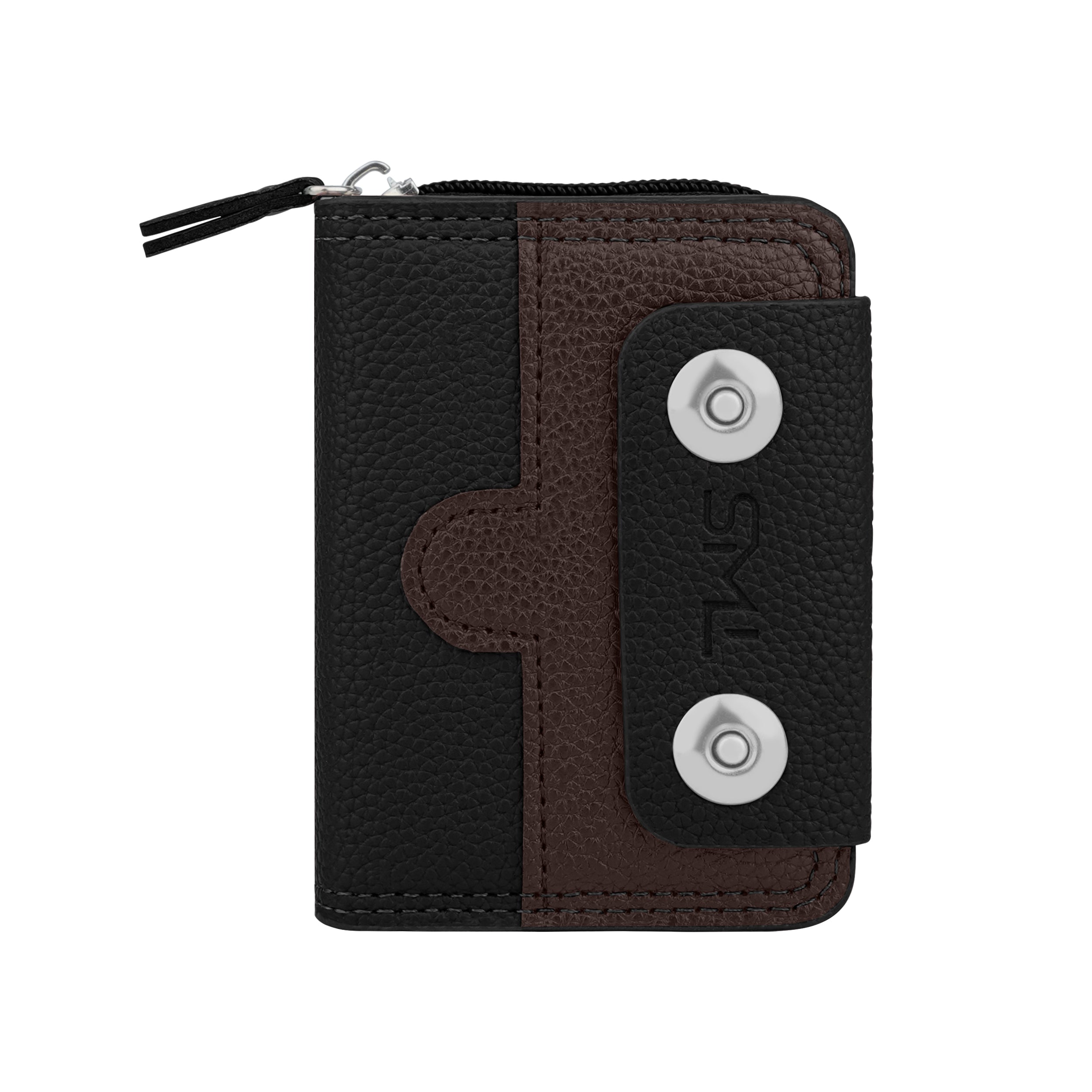 Bolt Lock Dual-Tone Wallet Cardholder