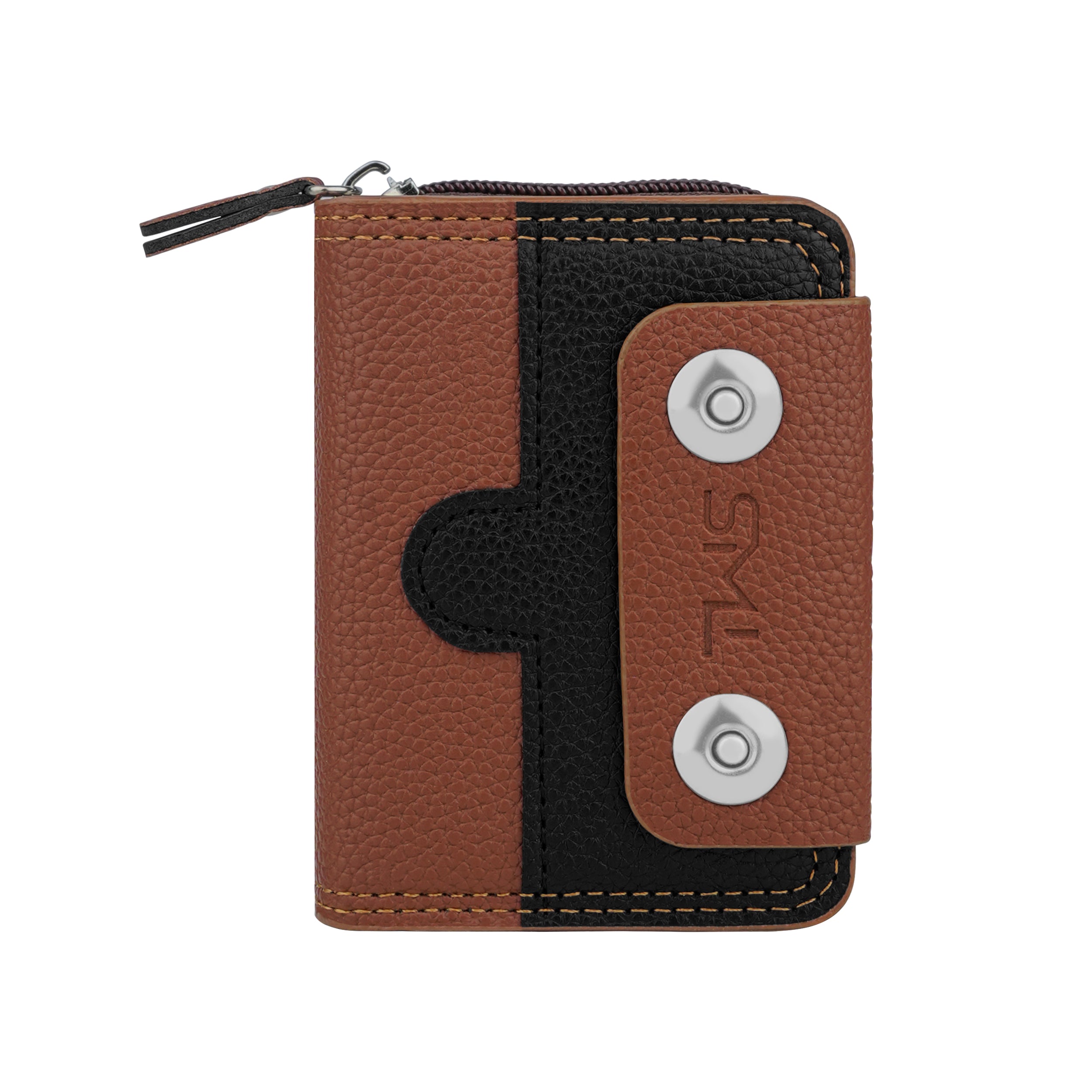 Bolt Lock Dual-Tone Wallet Cardholder