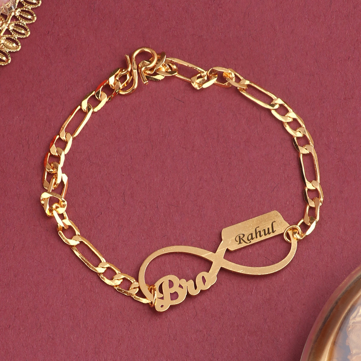 Personalized Metal Infinity Bro Rakhi With Name