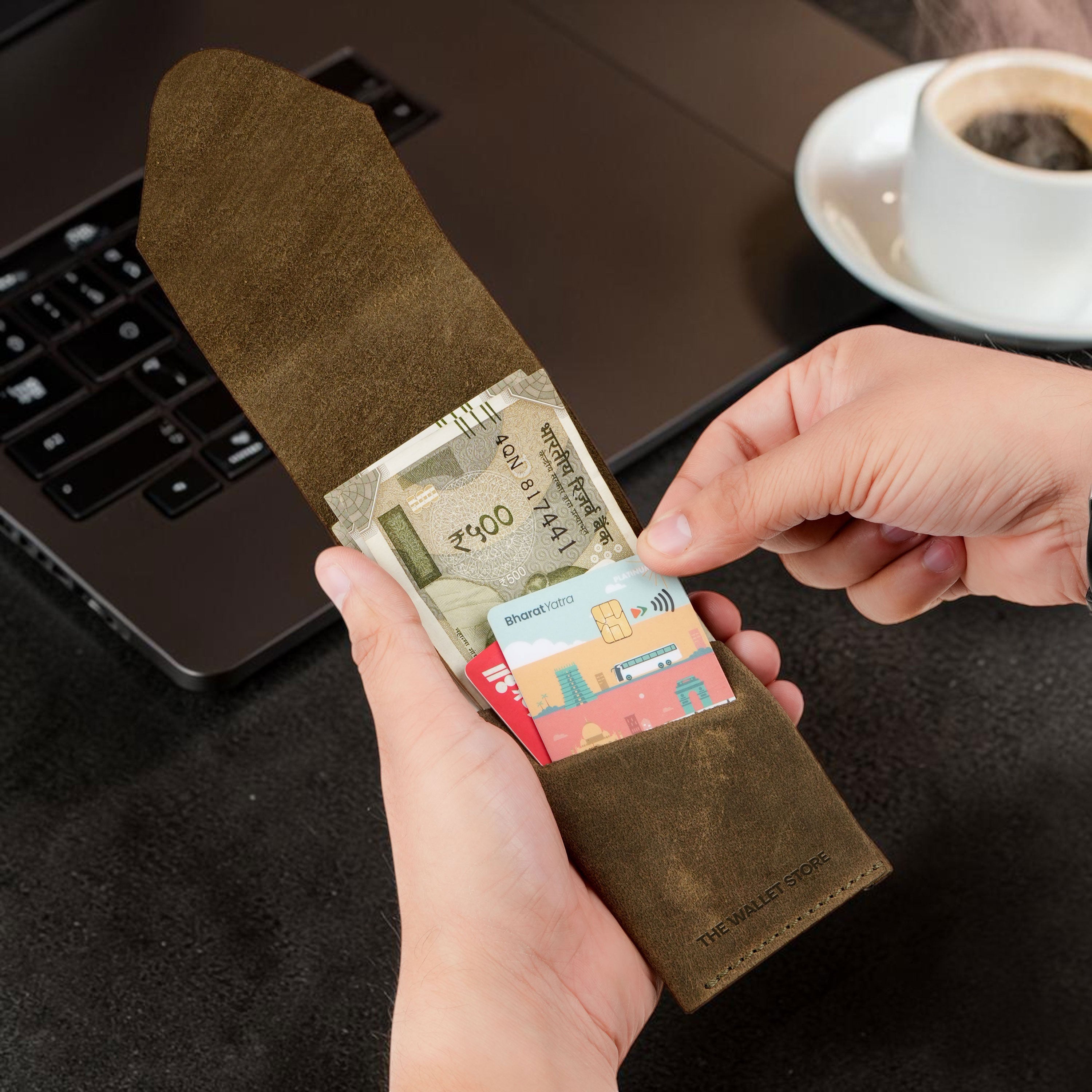 Urban Flip Genuine Leather Wallet - Green