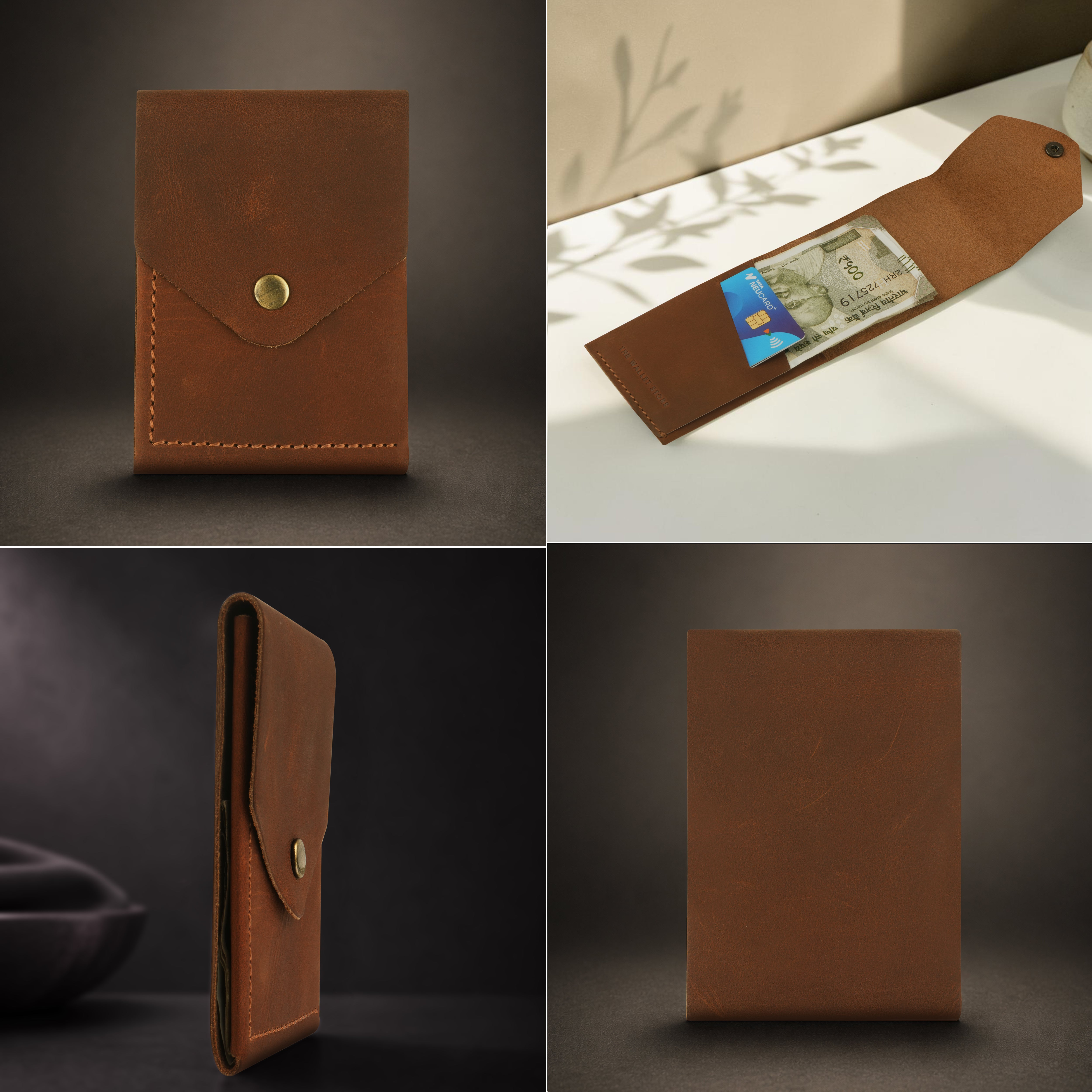 Flip 2.0 Genuine Leather Wallet - Tan