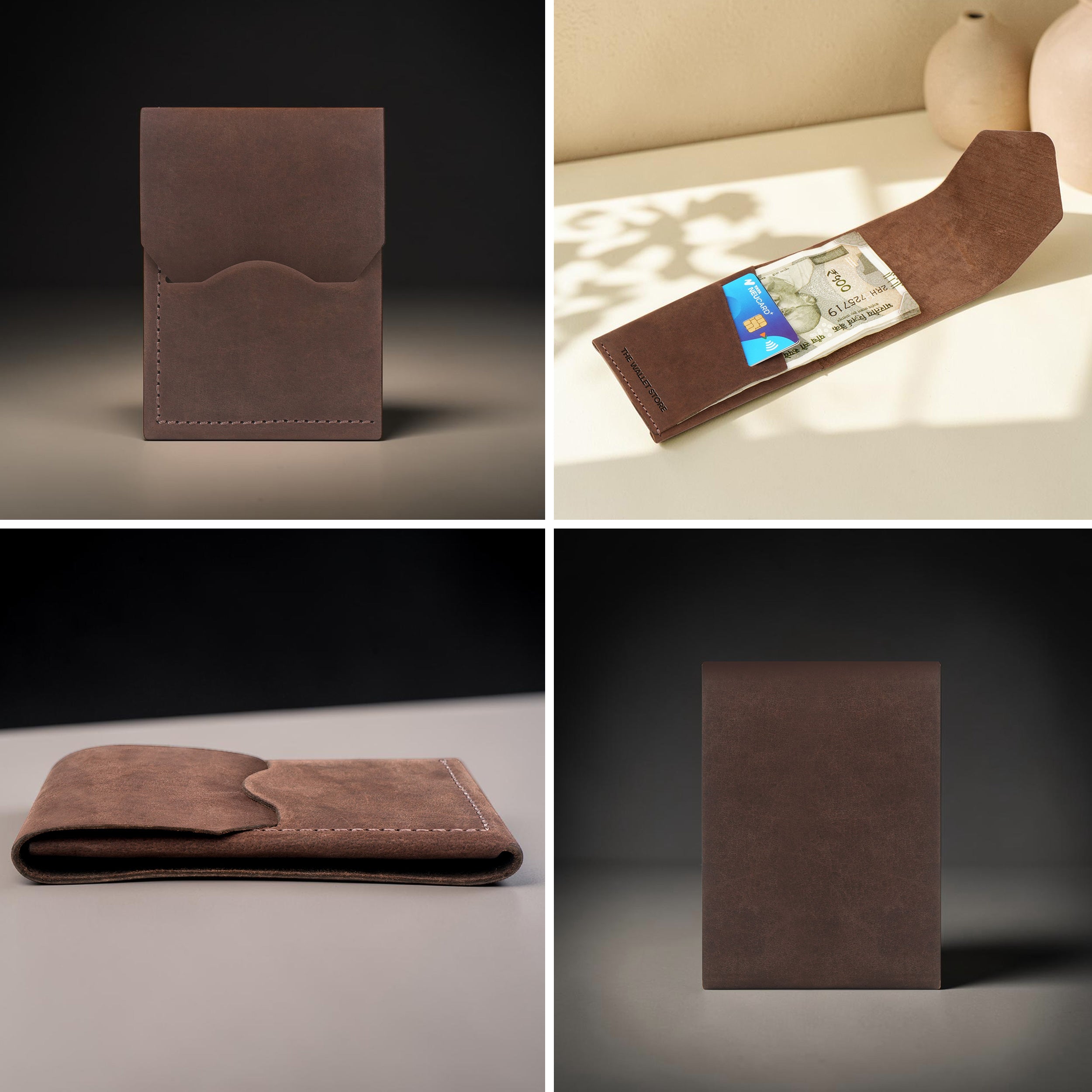 Urban Flip Genuine Leather Wallet - Brown