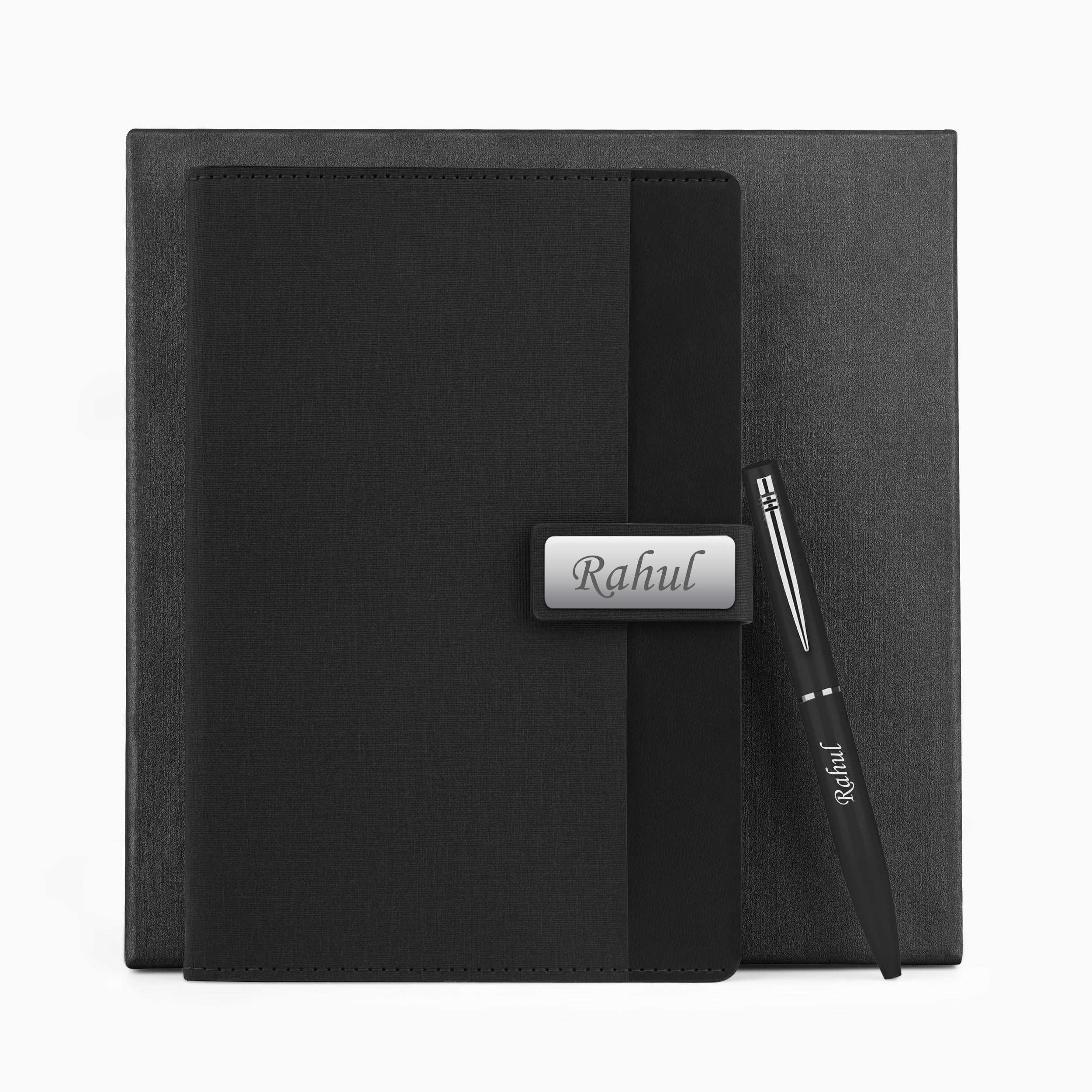 Personalized Shade Sync Diary & Pen Gift Set - Black