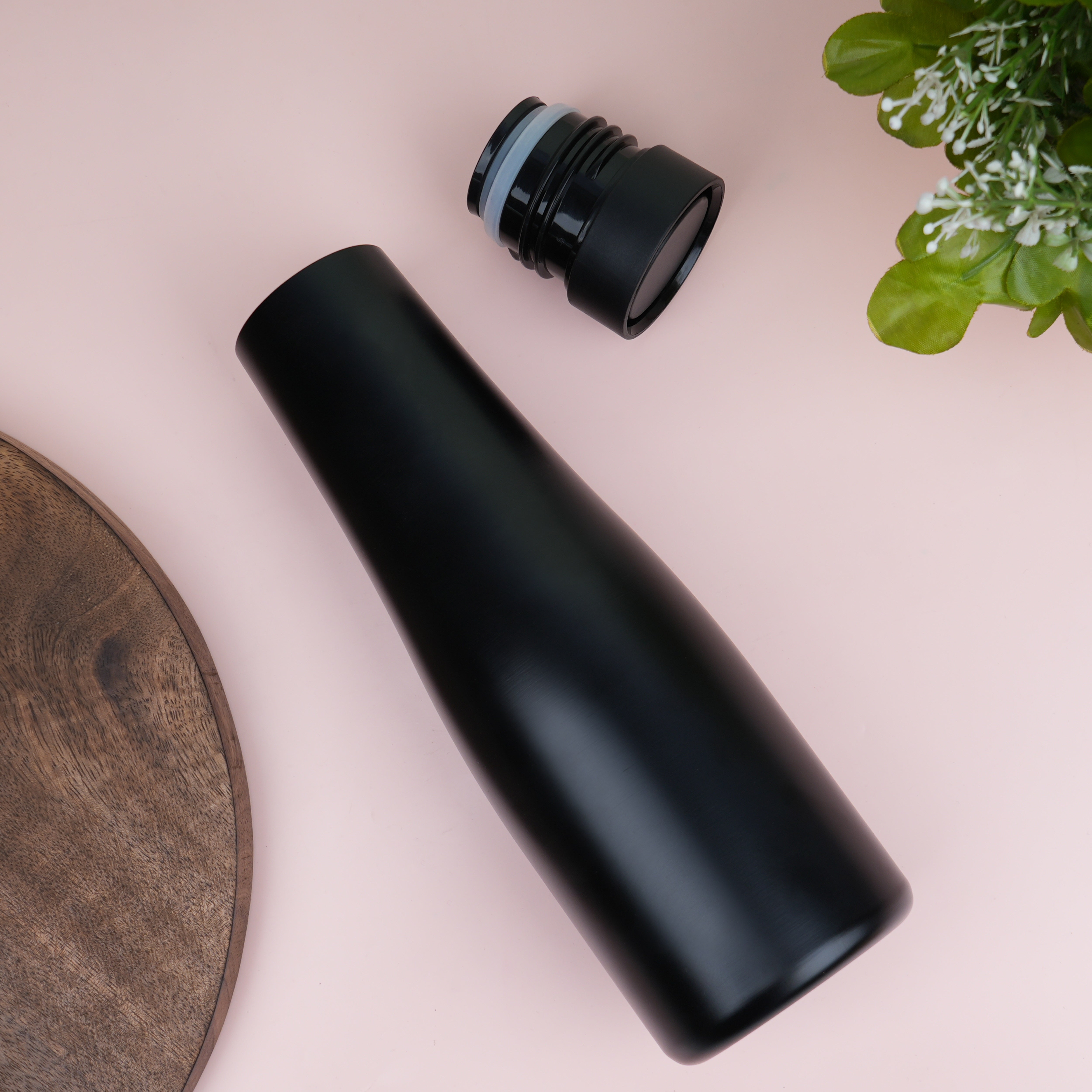 Stainless Steel Vacuum Insulated Thermos Water Bottle With Push Button Open Lid