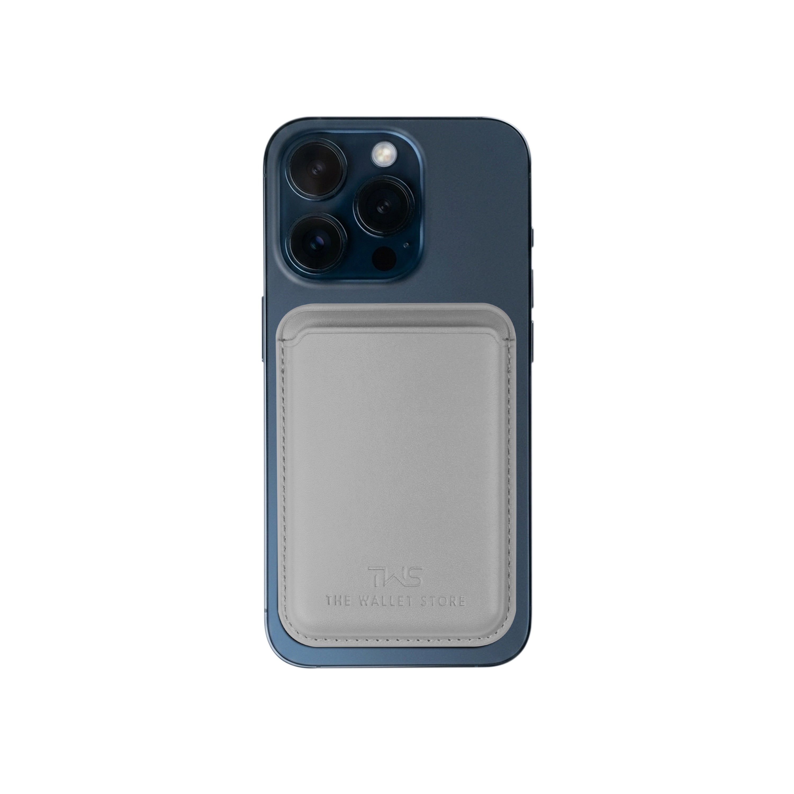 Atom MagSafe Leather Cardholder - Grey