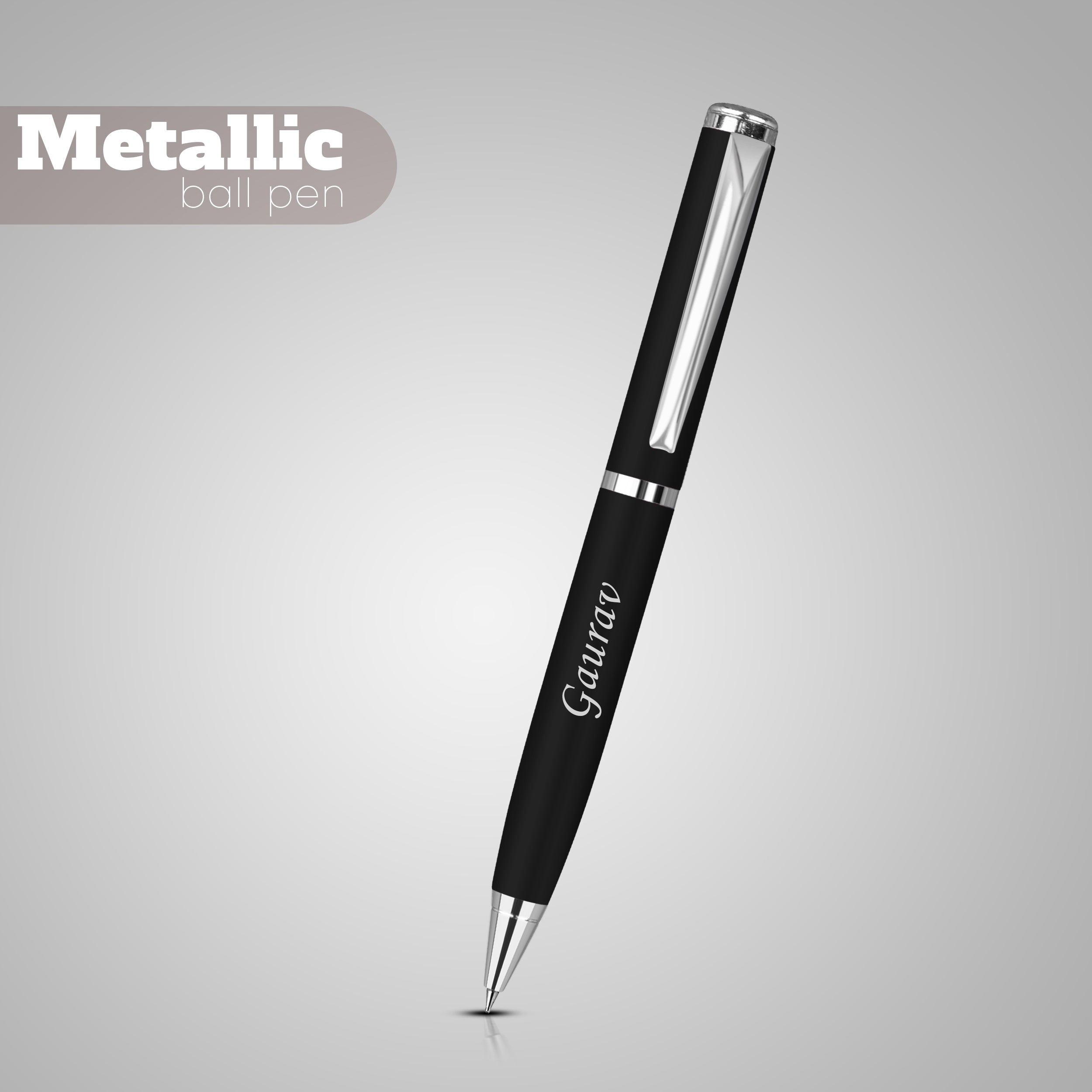 Personalized Metallic Twister Ball Pen With Name