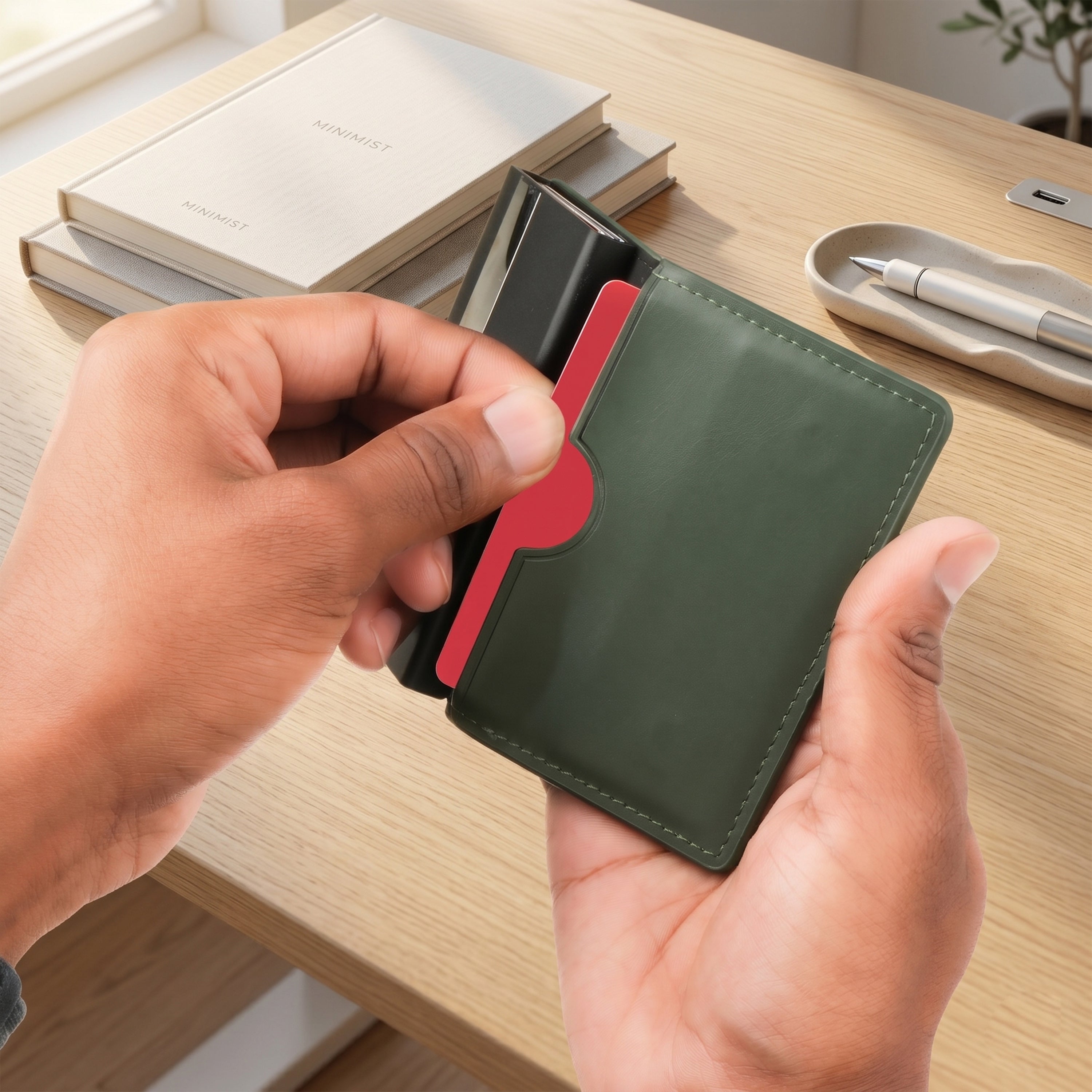 Aero Vault RFID Protected Pop-Up Cardholder - Green
