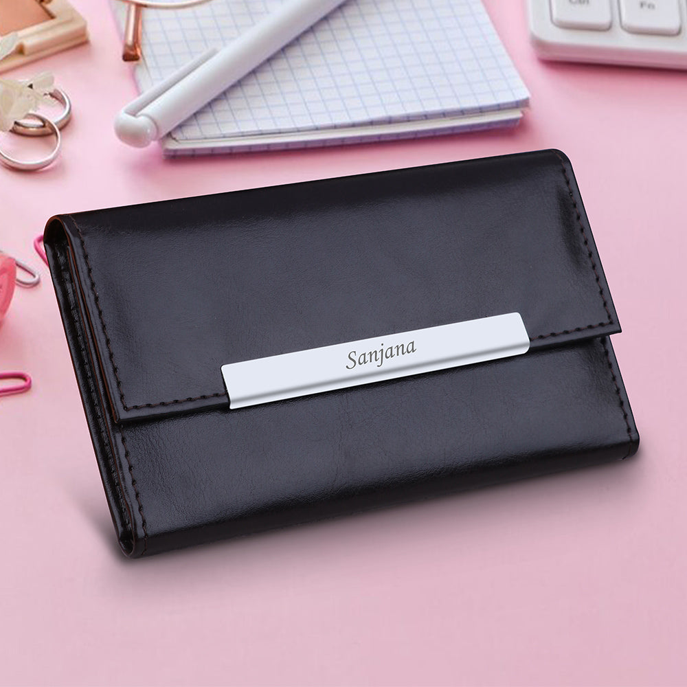 Personalized Premium Leather Mini Clutch With Name
