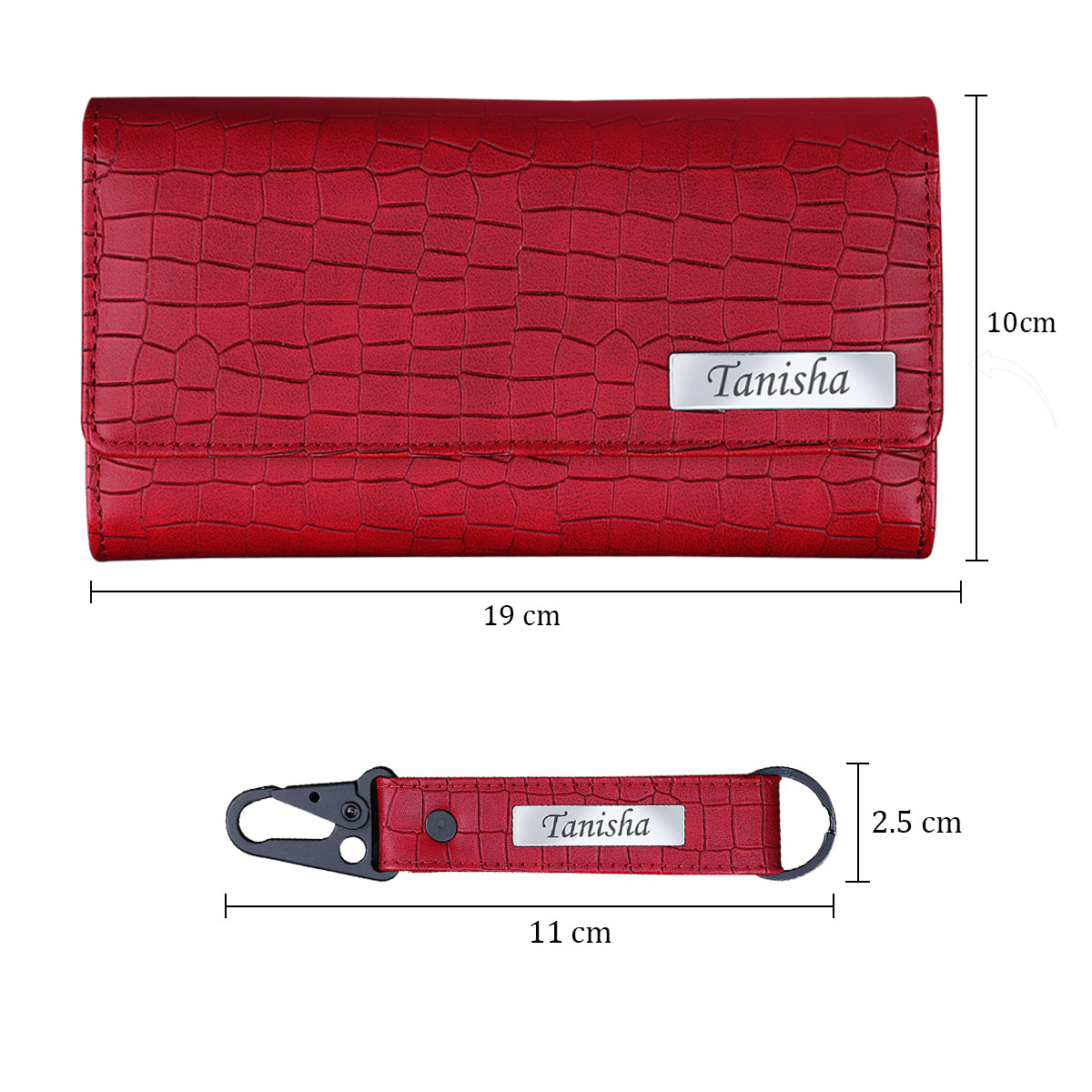 Personalized Brick Style Clutch Keychain & Chocolate Gift Set