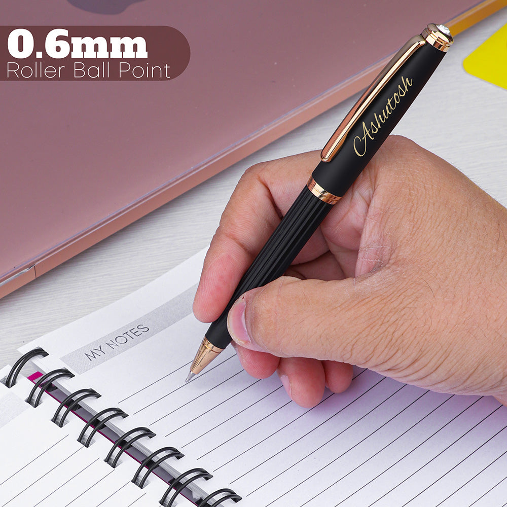Personalized Matte Black Ball Pen With Name