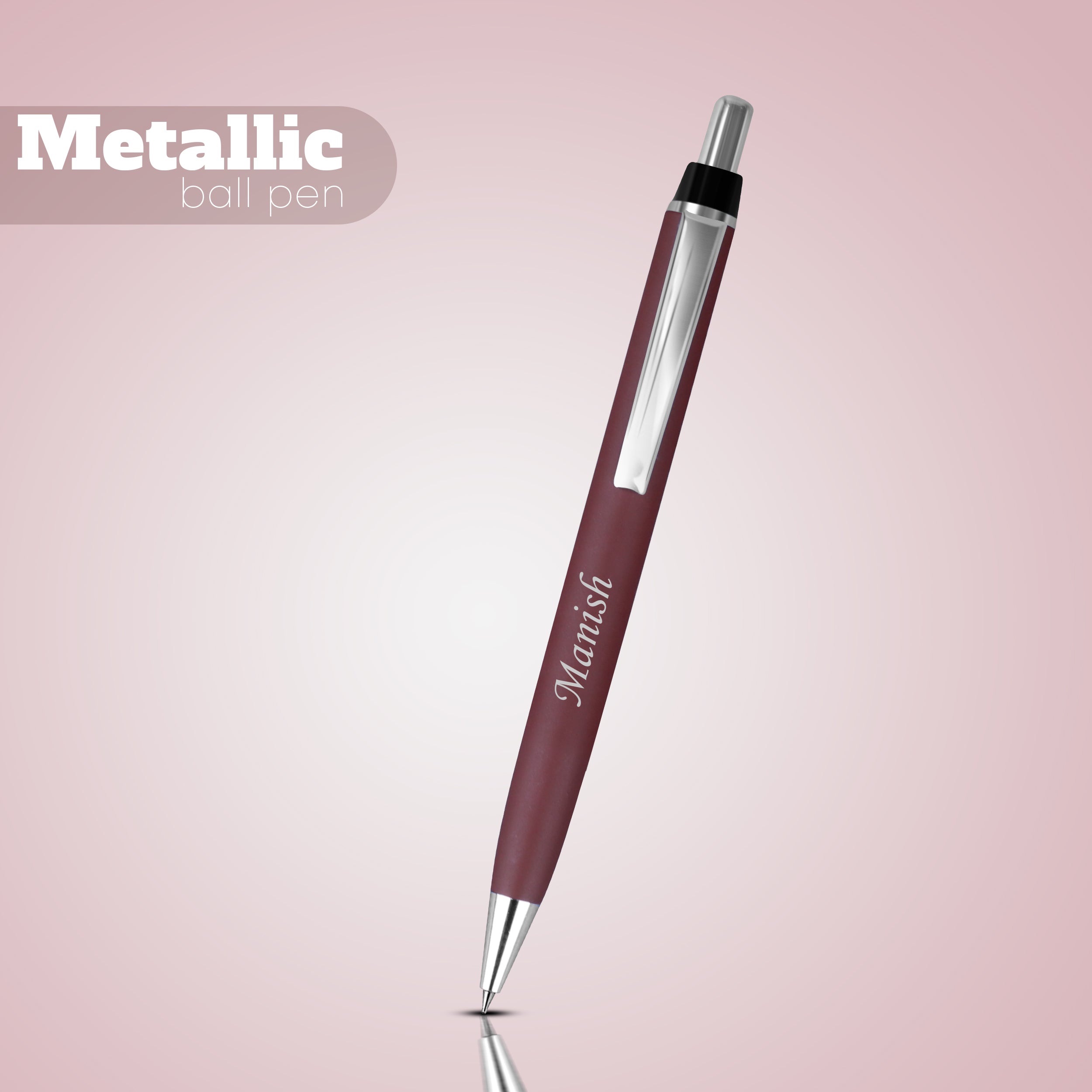 Personalized Metallic Tic-Tac Ball Pen With Name