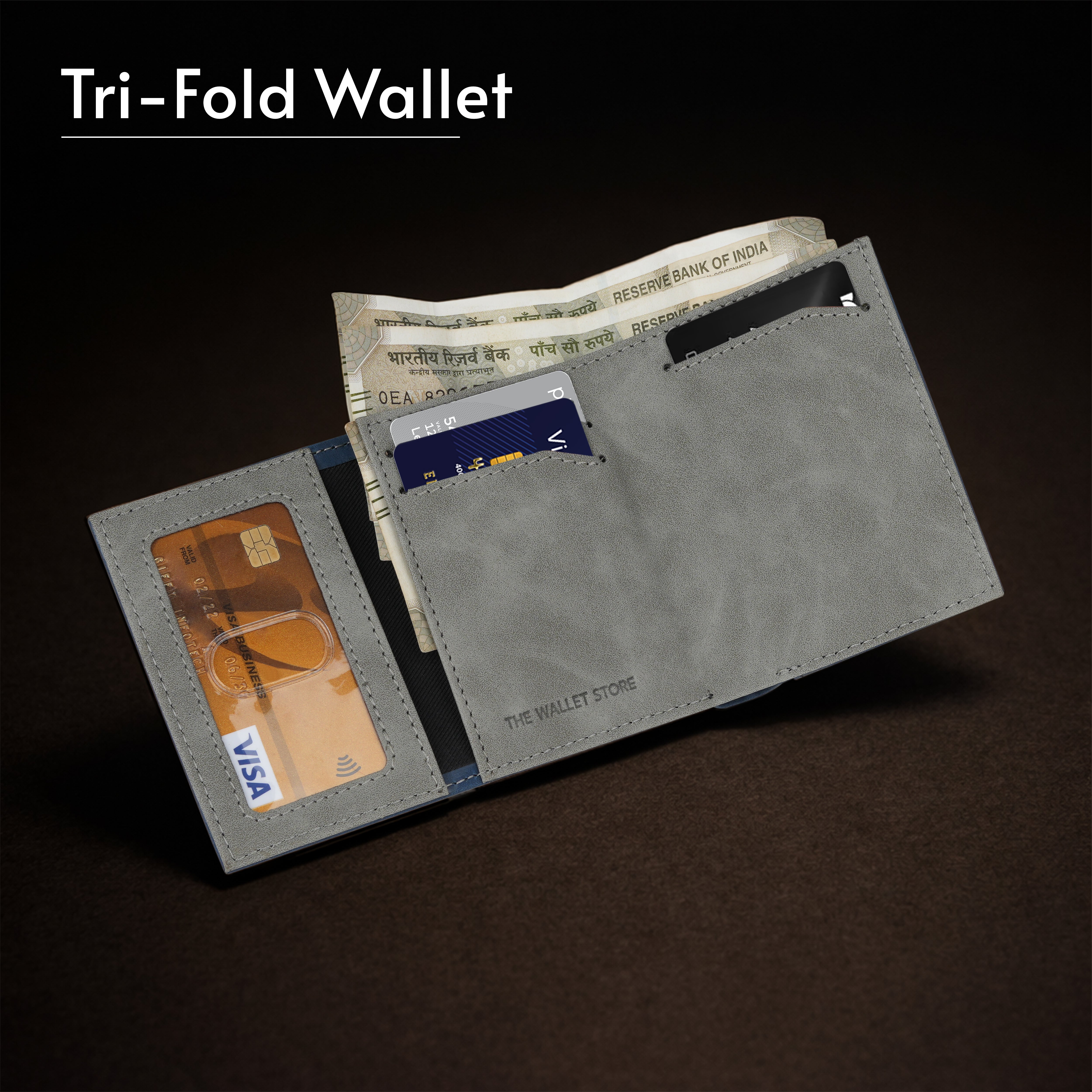 SlideX Neo RFID-Protected Dual Color Wallet Cardholder - Blue