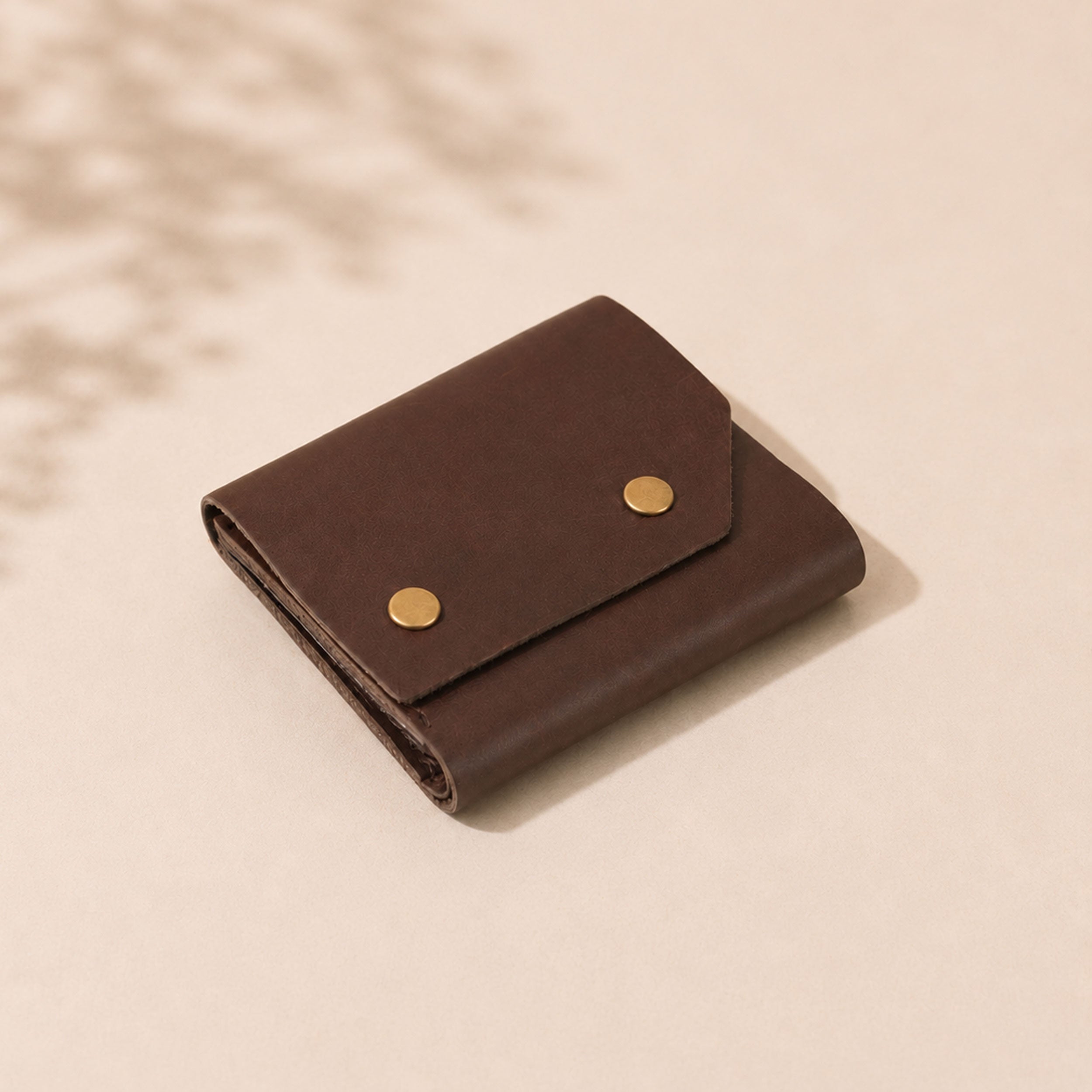 Snapper Minimalist Genuine Leather Wallet - Dark Brown