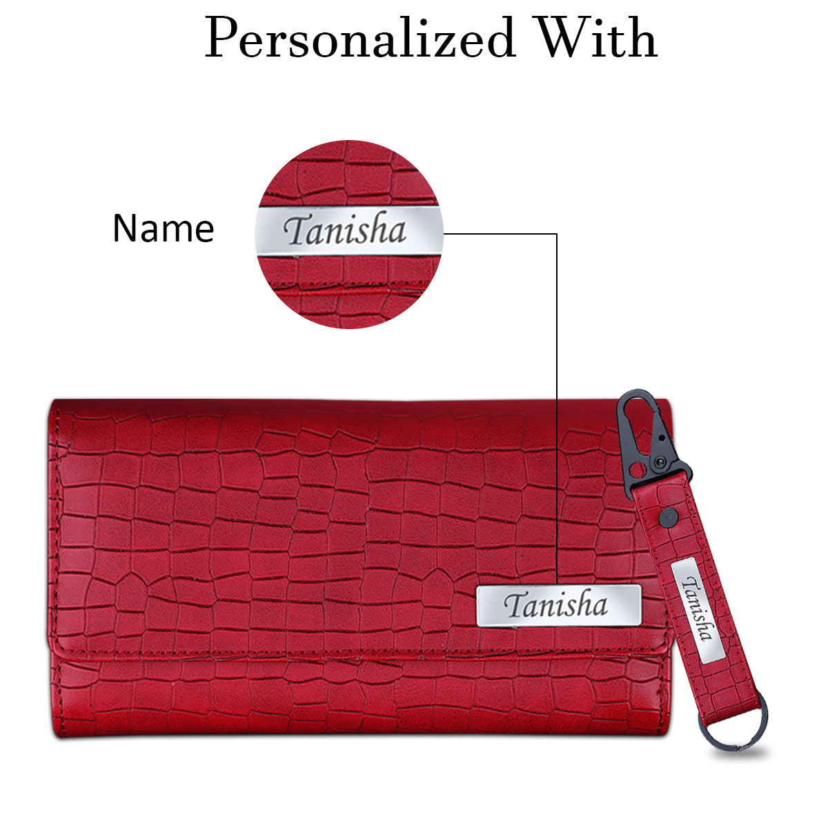 Personalized Brick Style Clutch & Keychain Gift Set