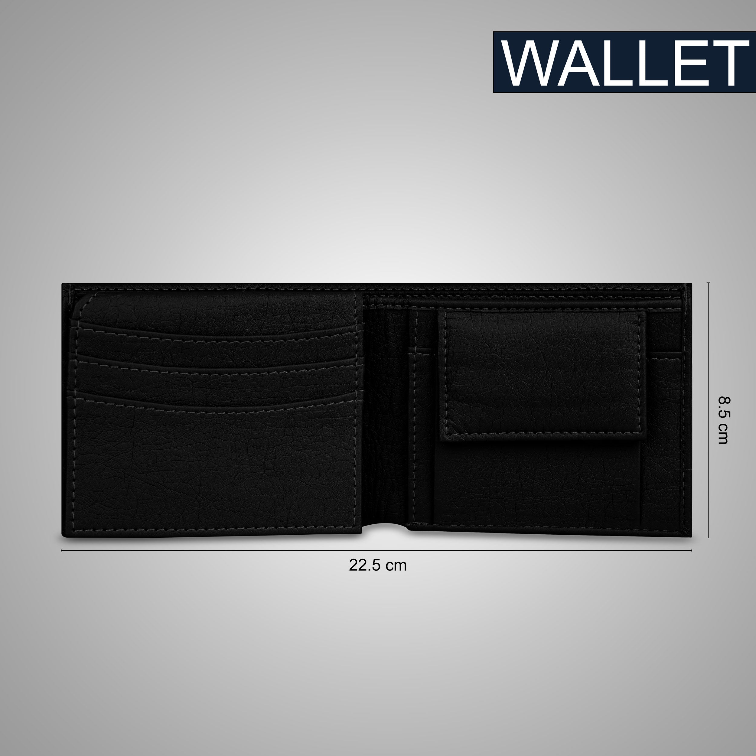 Personalized Modern Man Wallet, Necklace & Bracelet Gift Set