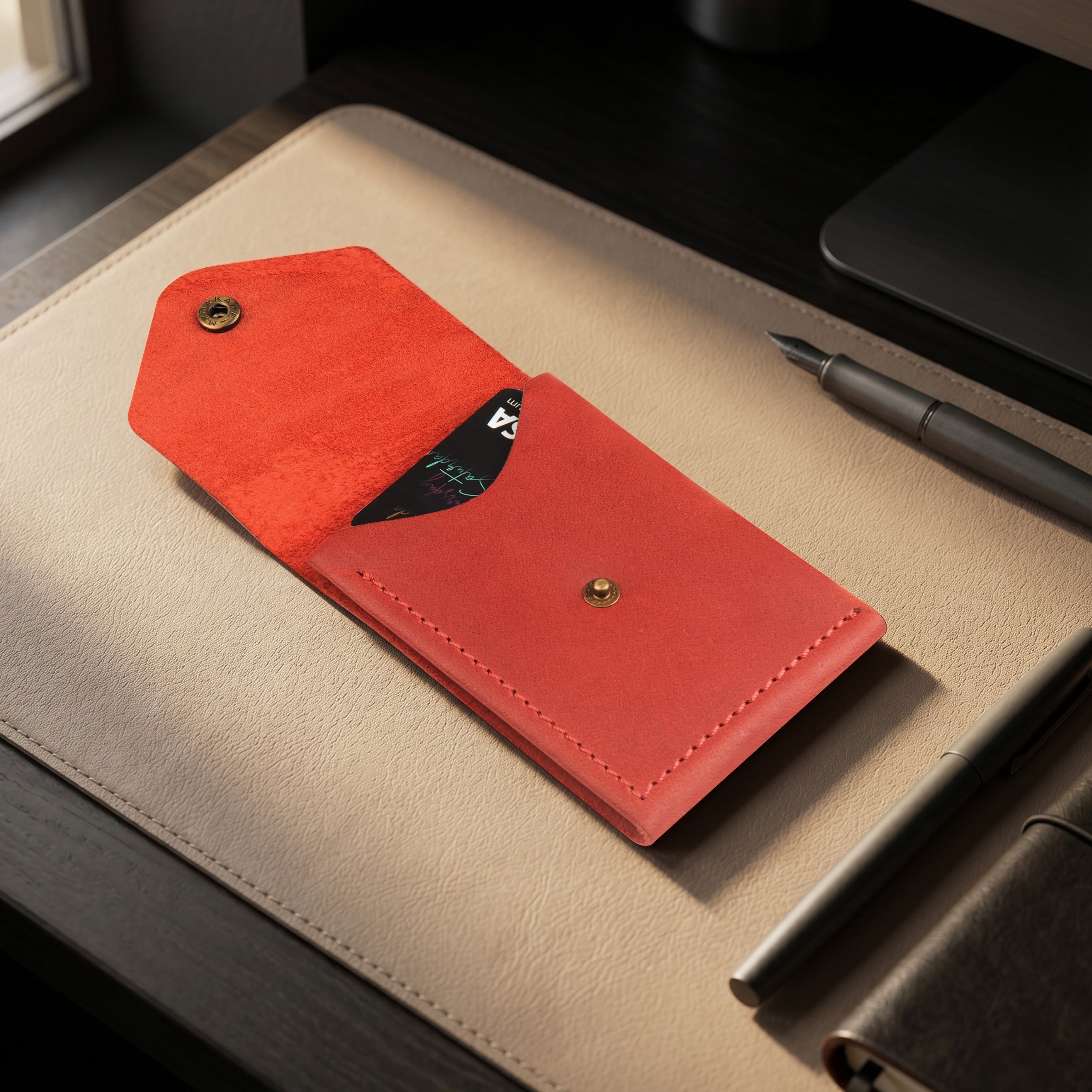 Flip 2.0 Genuine Leather Wallet - Red