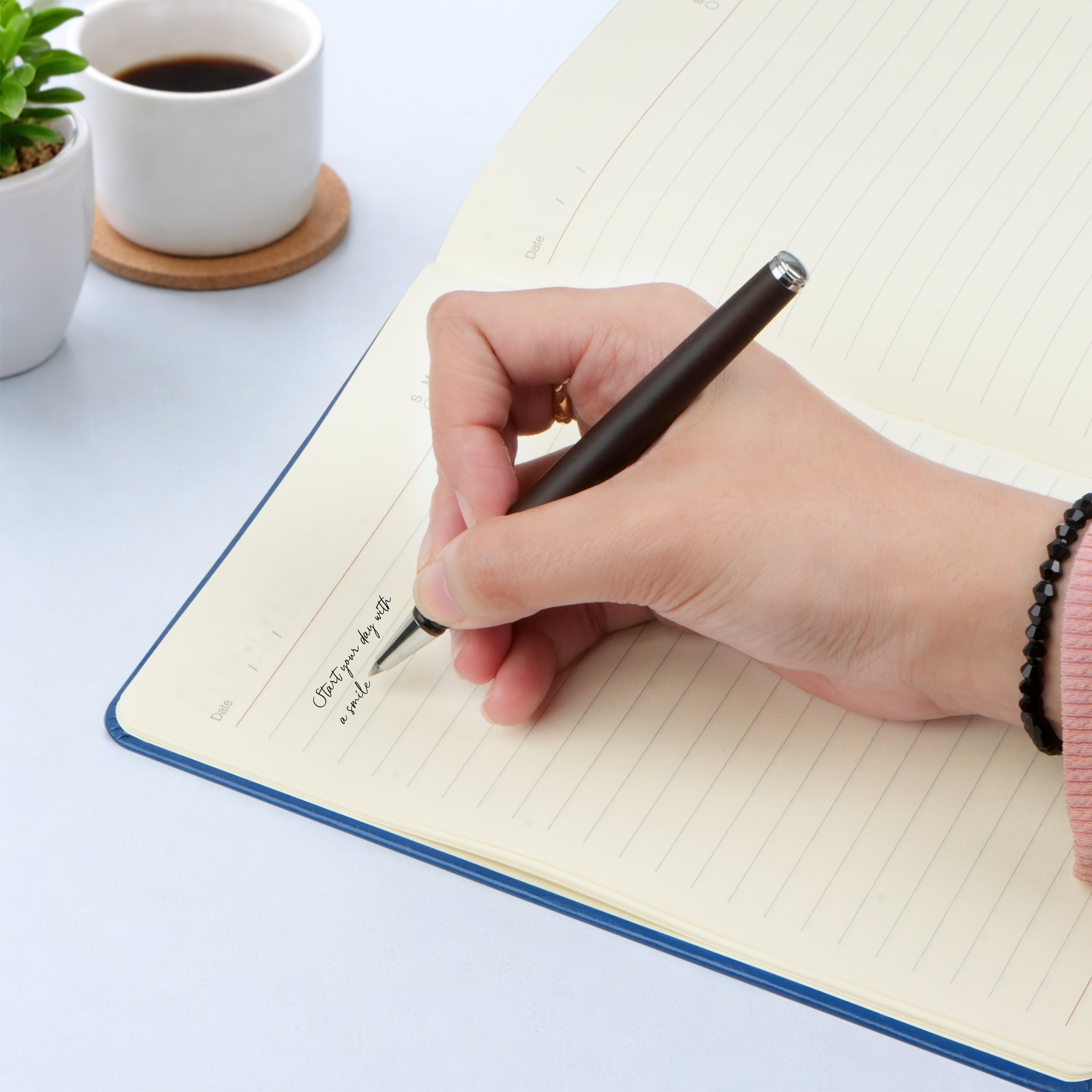 Personalized Inkspire Diary With Name & Charm - Blue