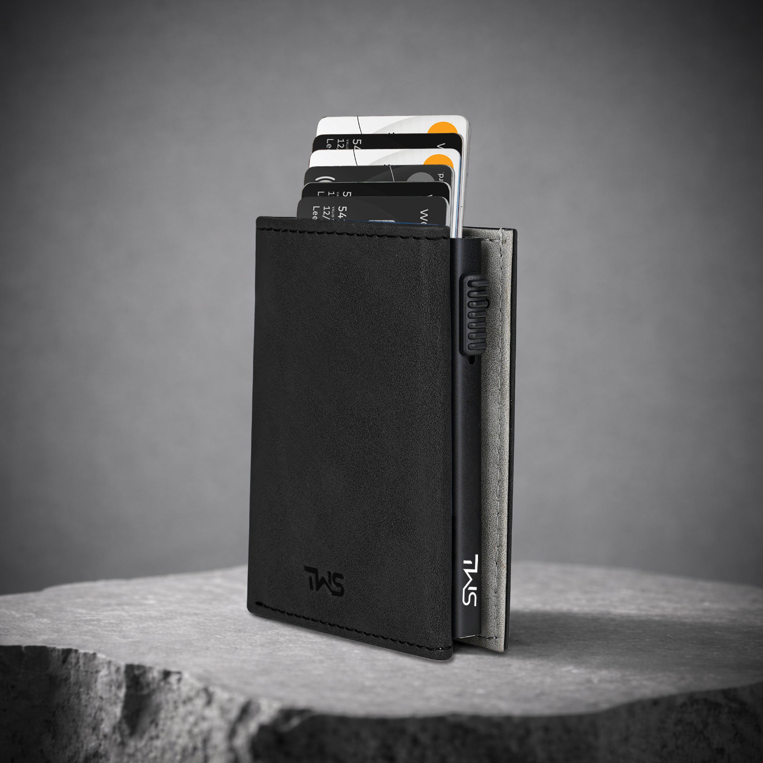 SlideX Neo RFID-Protected Dual Color Wallet Cardholder - Black